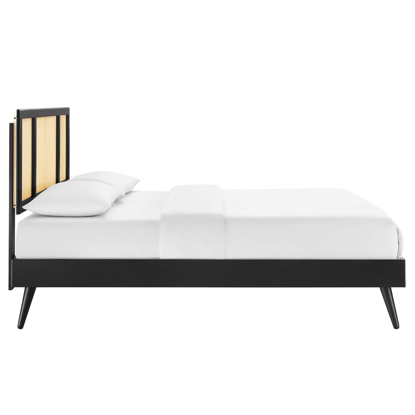 Modway Kelsea Cane and Wood Queen Platform Bed With Splayed Legs | Beds | Modishstore-3