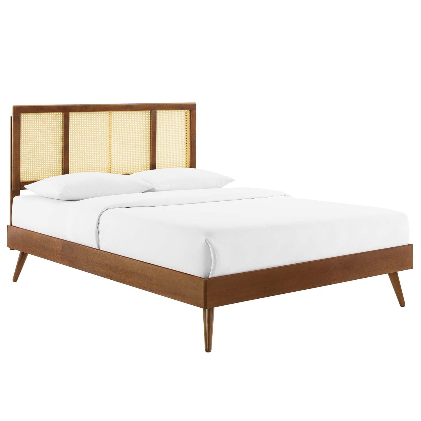 Modway Kelsea Cane and Wood Queen Platform Bed With Splayed Legs | Beds | Modishstore-7