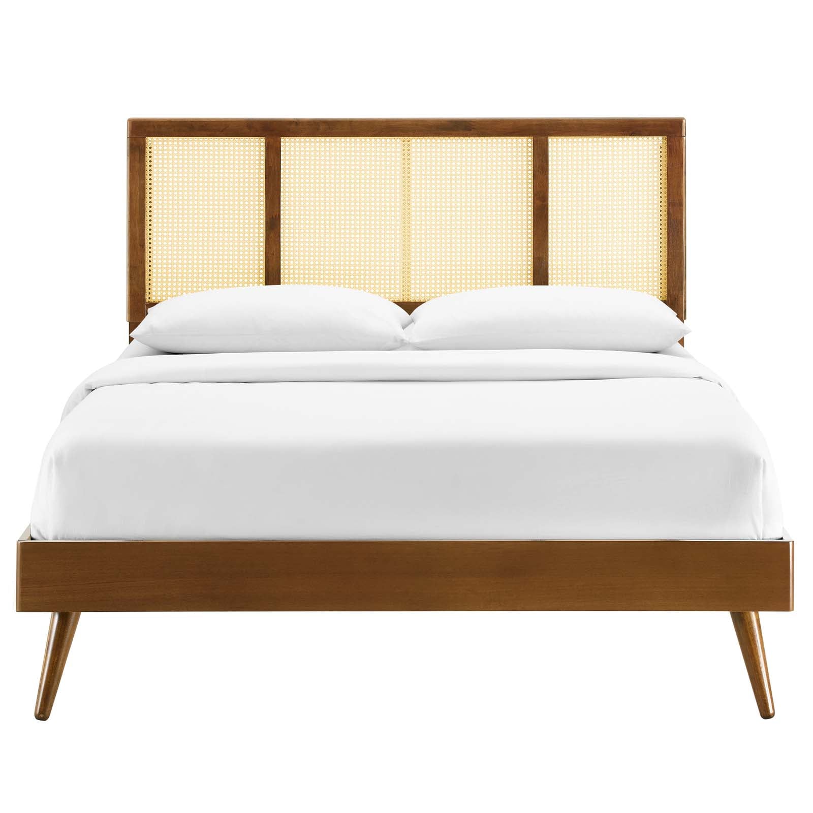 Modway Kelsea Cane and Wood Queen Platform Bed With Splayed Legs | Beds | Modishstore-10