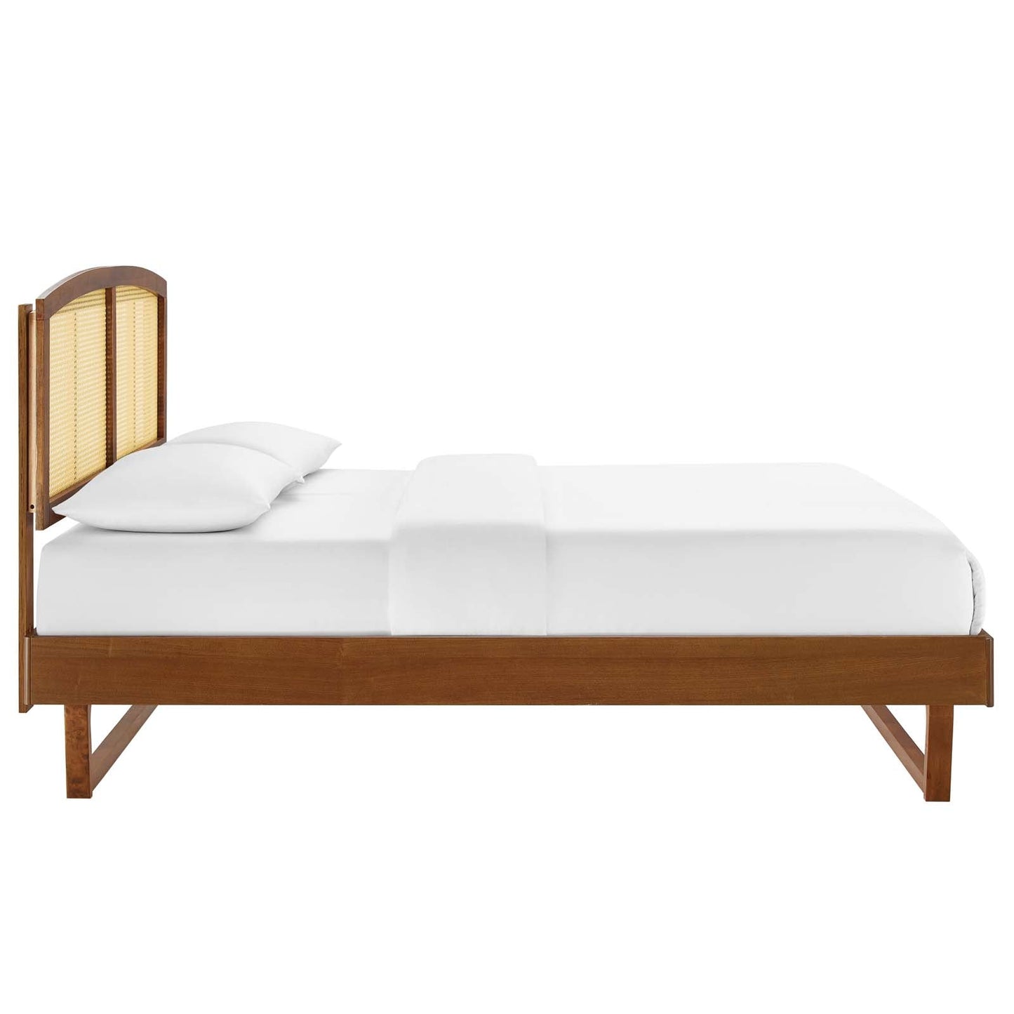 Sierra Cane and Wood Queen Platform Bed With Angular Legs By Modway | Beds | Modishstore-13