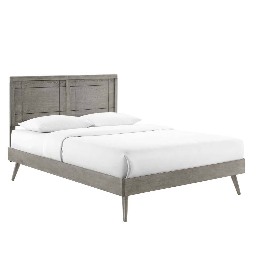 Modway Marlee Queen Wood Platform Bed With Splayed Legs | Beds | Modishstore-25