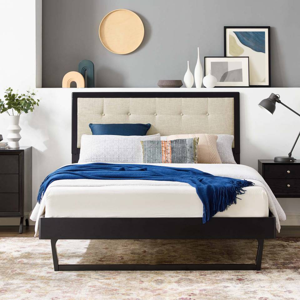 Modway Willow Queen Wood Platform Bed With Angular Frame | Beds | Modishstore