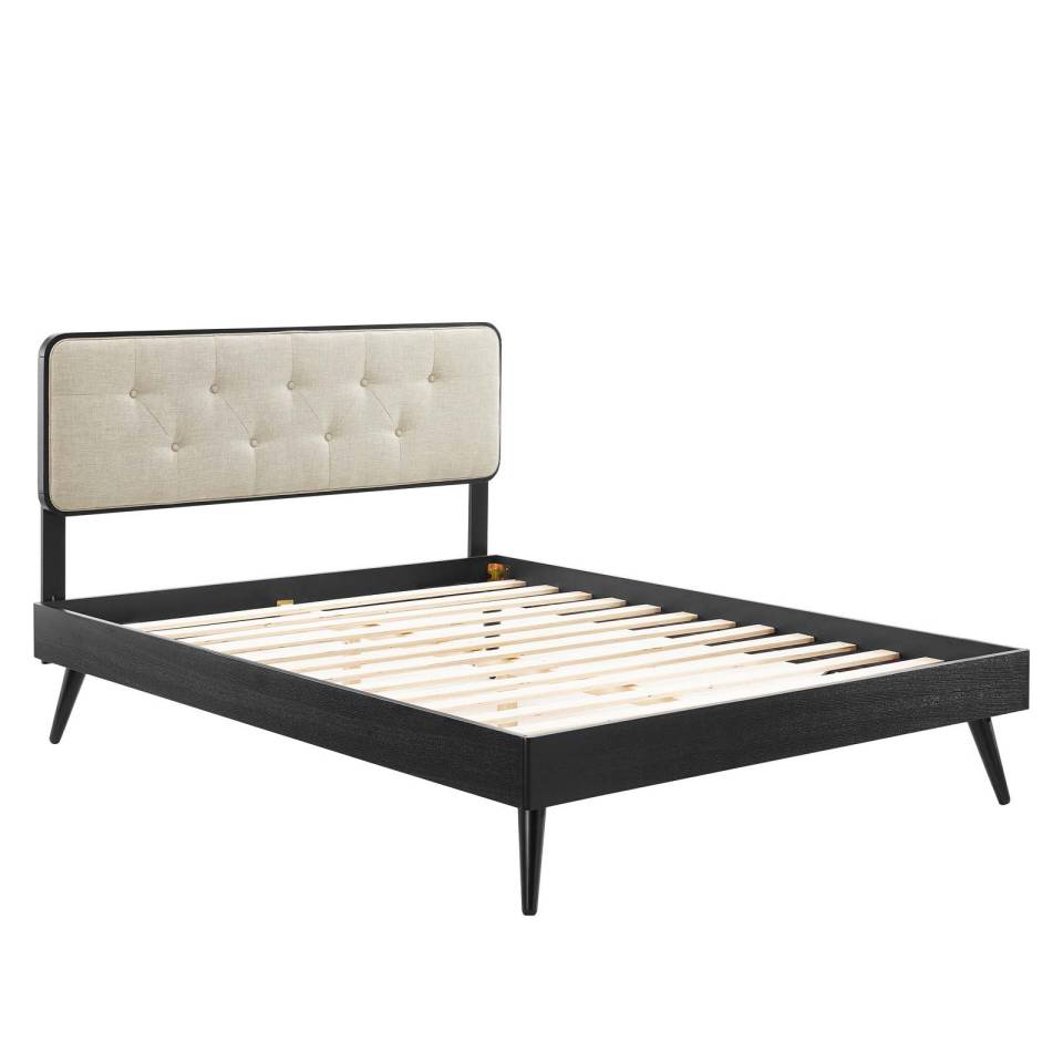 Modway Bridgette Queen Wood Platform Bed With Splayed Legs | Beds | 