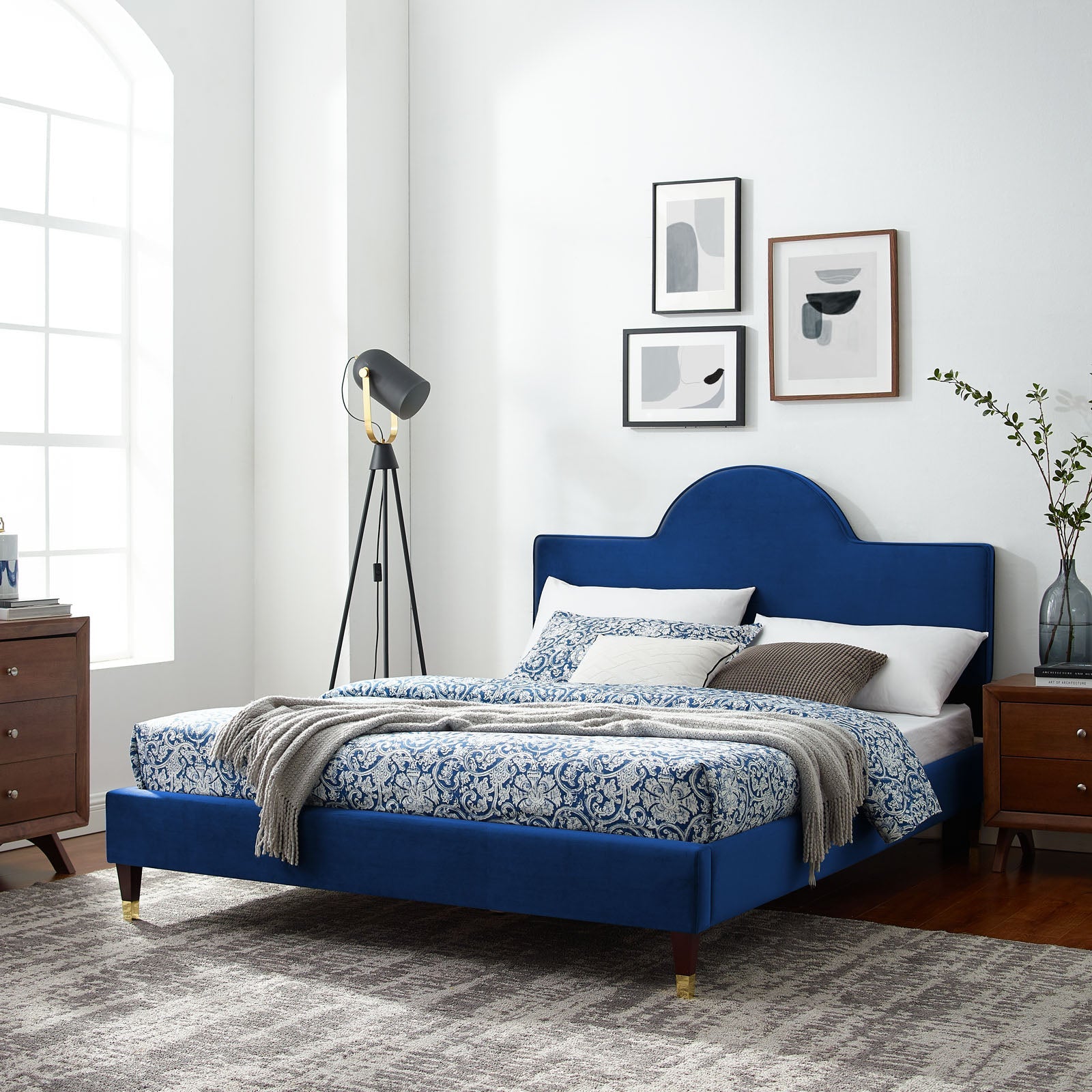 Aurora Performance Velvet Queen Bed By Modway | Beds | 