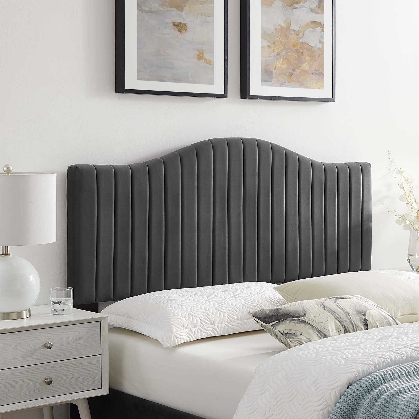 Brielle Channel Tufted Performance Velvet Twin Headboard By Modway | Headboards