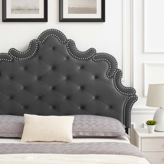 Arabella Button-Tufted Performance Velvet Twin Headboard By Modway | Headboards - 8
