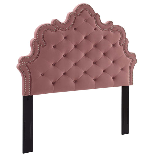 Arabella Button-Tufted Performance Velvet Full/Queen Headboard By Modway | Headboards - 9