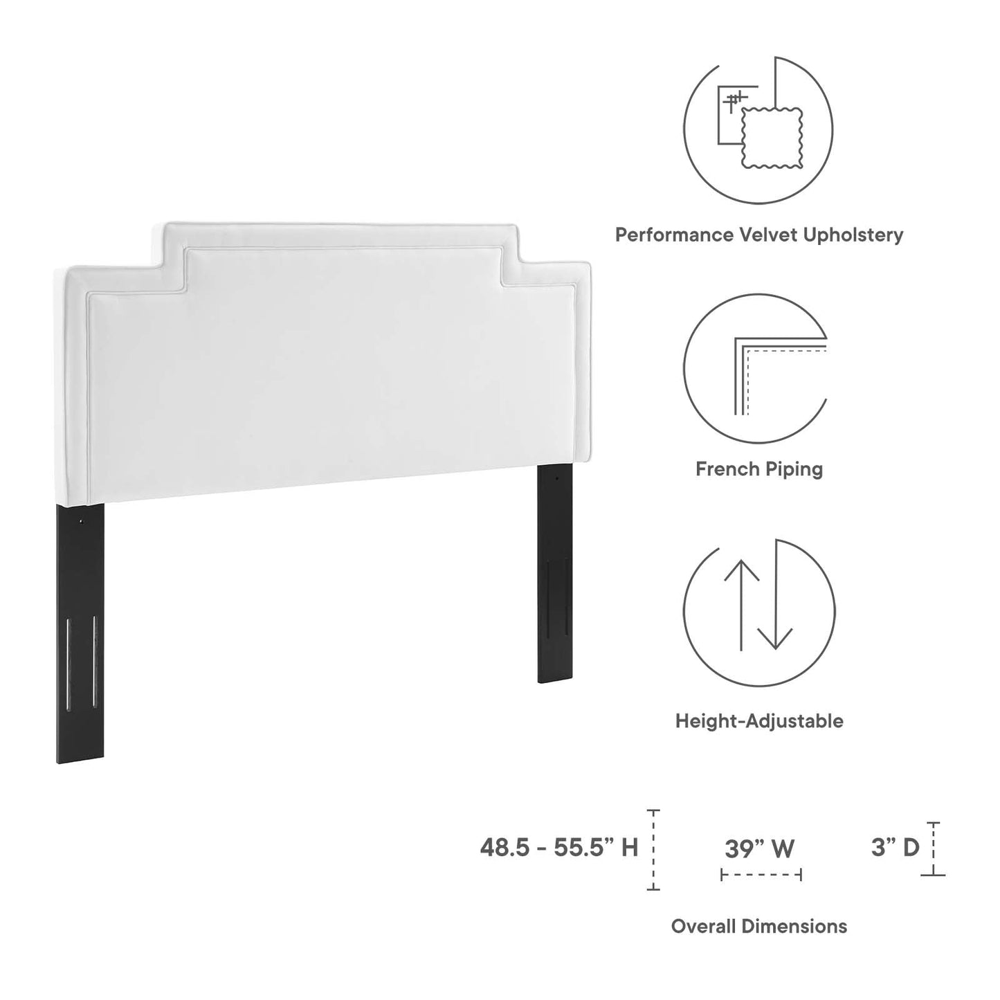 Transfix Performance Velvet Twin Headboard By Modway | Headboards | Modishstore - 29