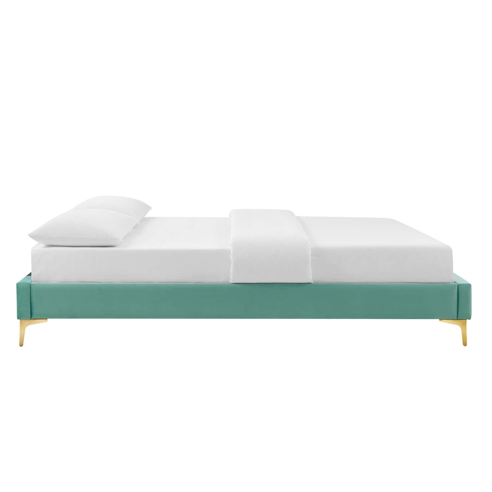 Reagan Queen Performance Velvet Platform Bed By Modway - MOD-6586 | Beds | Modishstore - 64