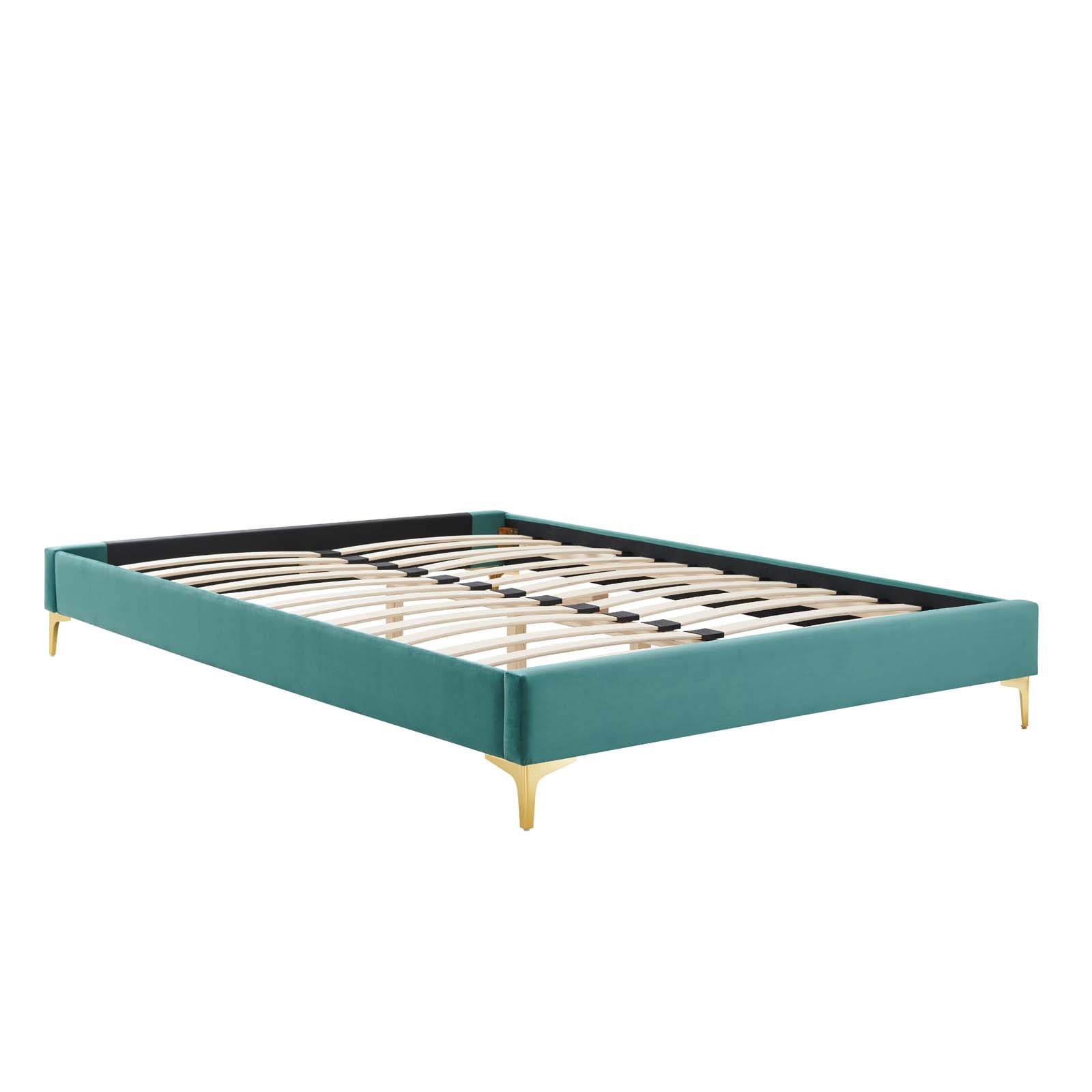 Reagan Queen Performance Velvet Platform Bed By Modway - MOD-6586 | Beds | Modishstore - 111
