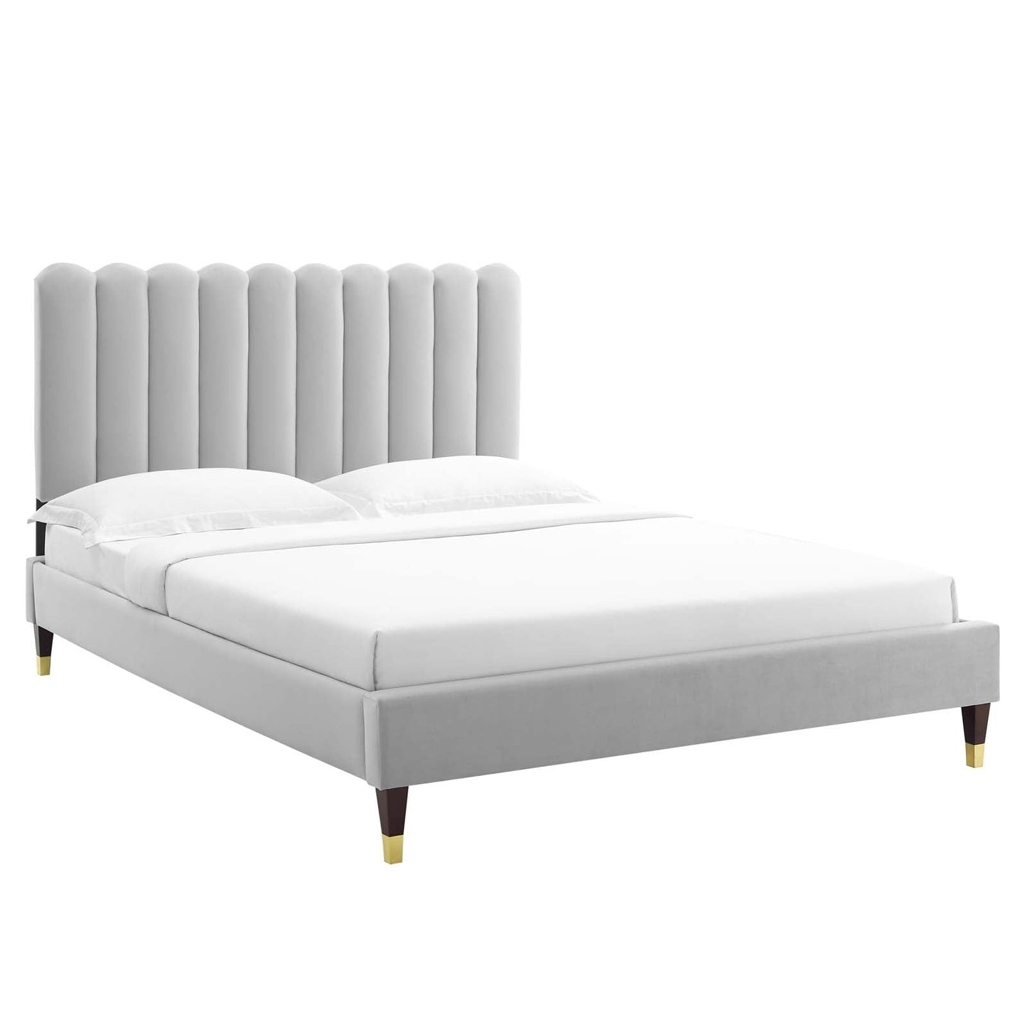 Reagan Queen Performance Velvet Platform Bed By Modway - MOD-6587 | Beds | Modishstore - 33