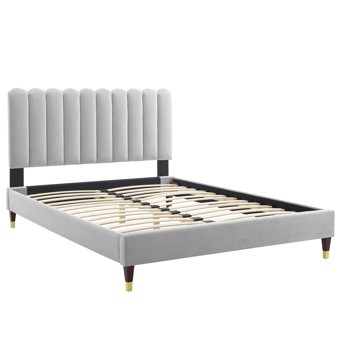 Reagan Queen Performance Velvet Platform Bed By Modway - MOD-6587 | Beds | Modishstore - 42