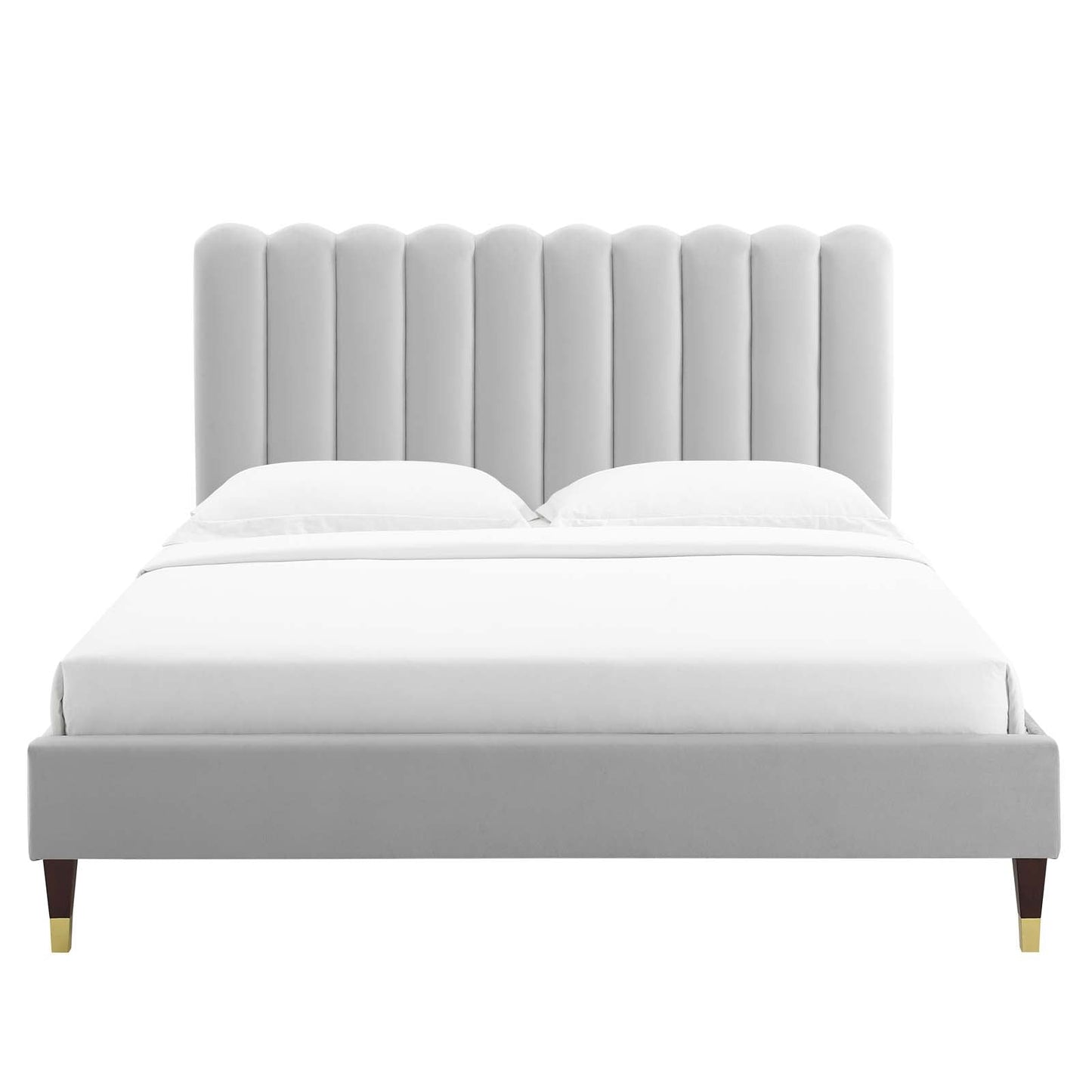 Reagan Queen Performance Velvet Platform Bed By Modway - MOD-6587 | Beds | Modishstore - 44