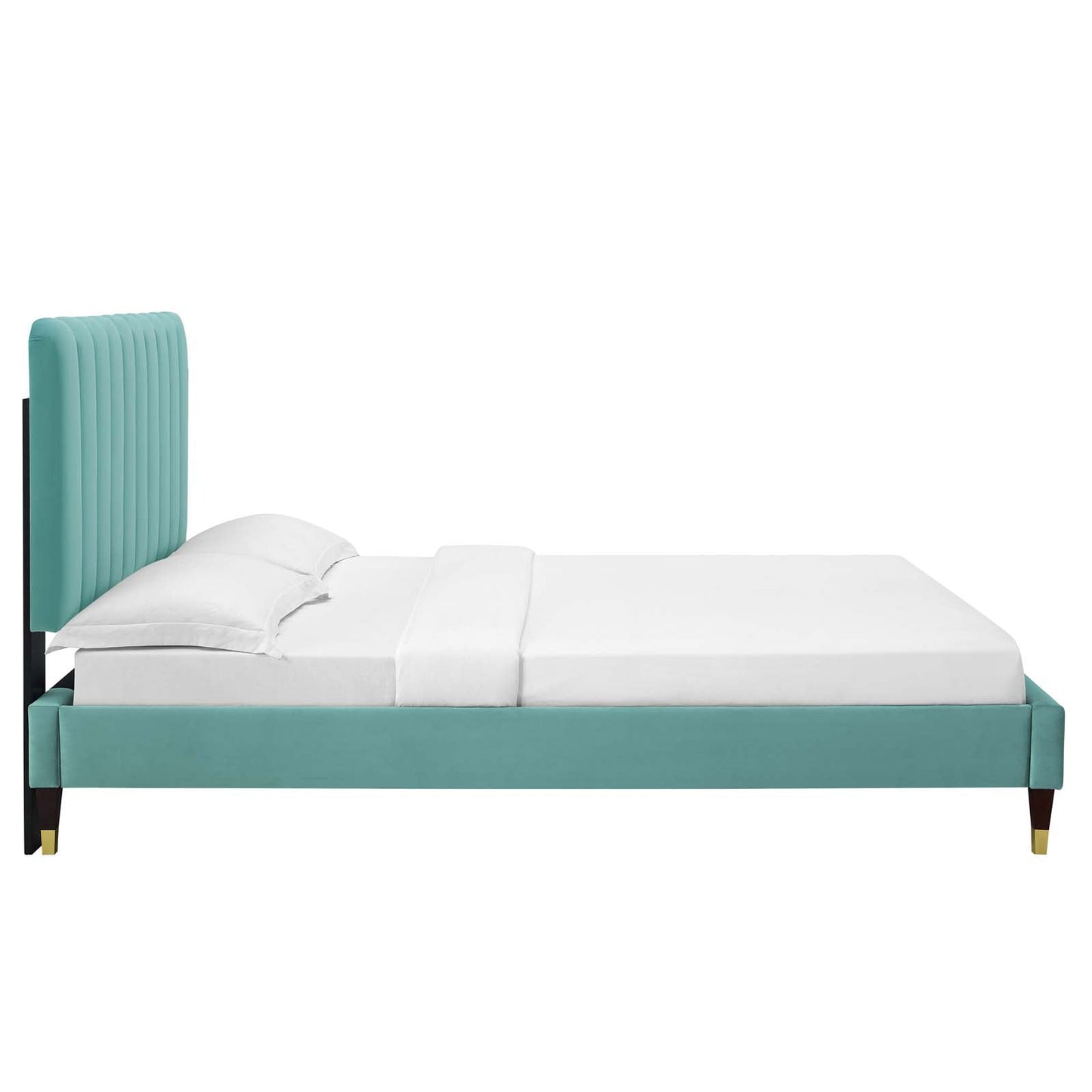 Reagan Queen Performance Velvet Platform Bed By Modway - MOD-6587 | Beds | Modishstore - 59