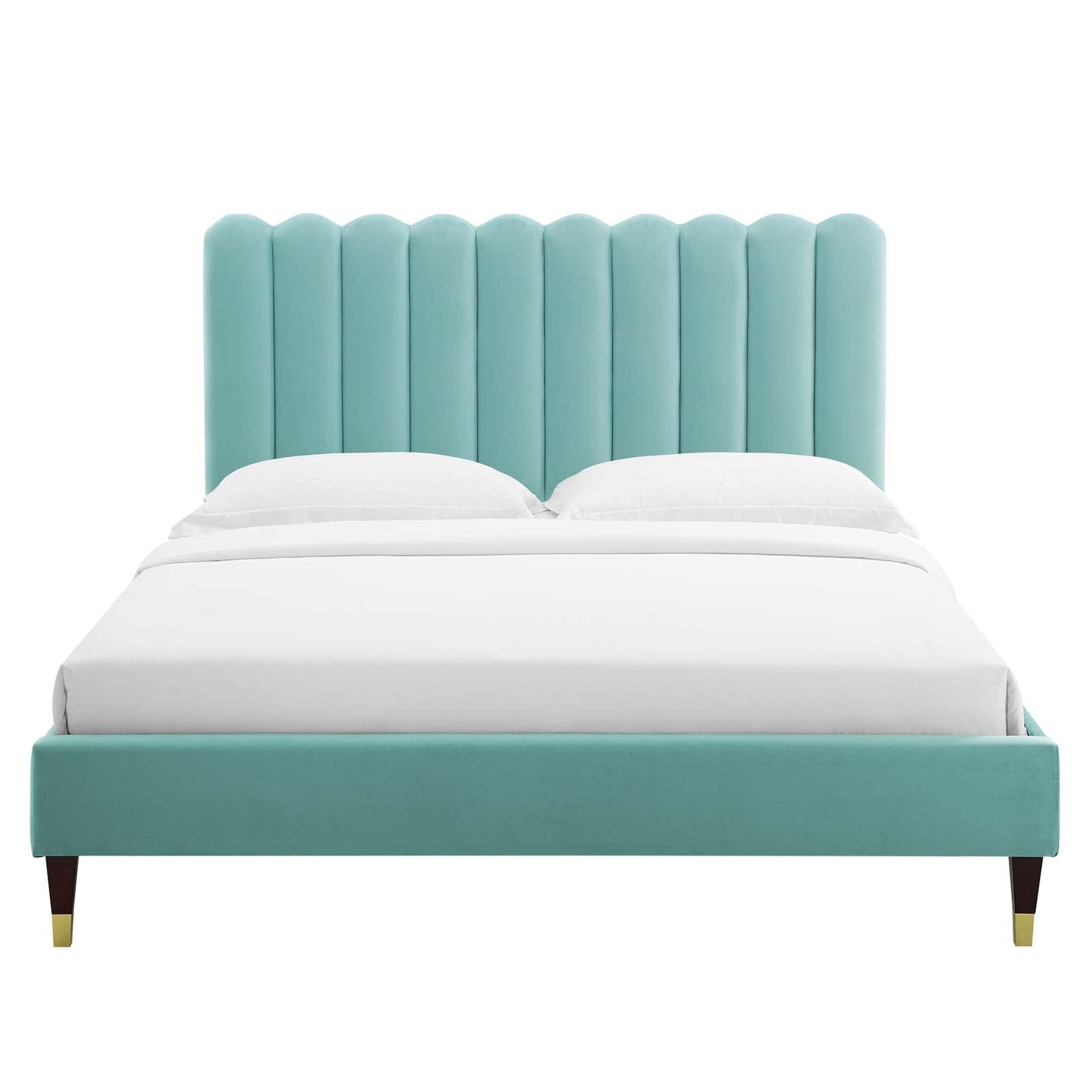 Reagan Queen Performance Velvet Platform Bed By Modway - MOD-6587 | Beds | Modishstore - 60