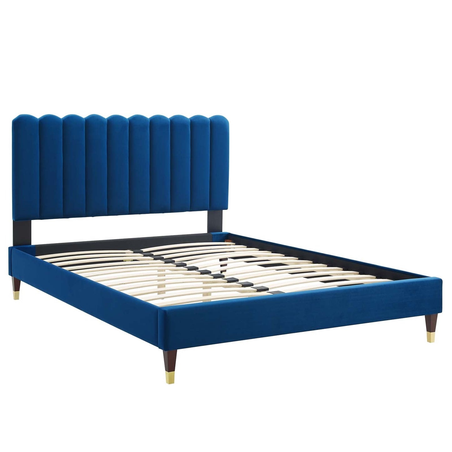 Reagan Queen Performance Velvet Platform Bed By Modway - MOD-6587 | Beds | Modishstore - 74