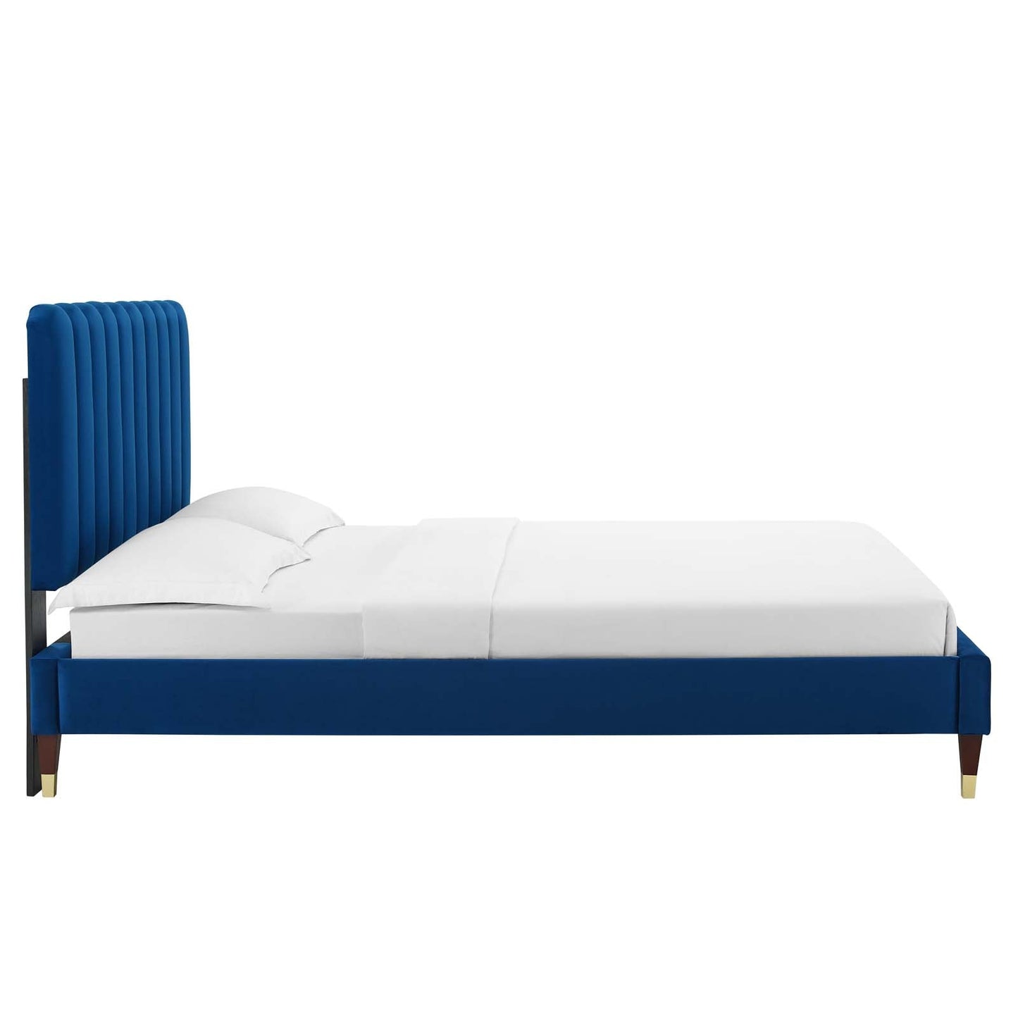 Reagan Queen Performance Velvet Platform Bed By Modway - MOD-6587 | Beds | Modishstore - 75