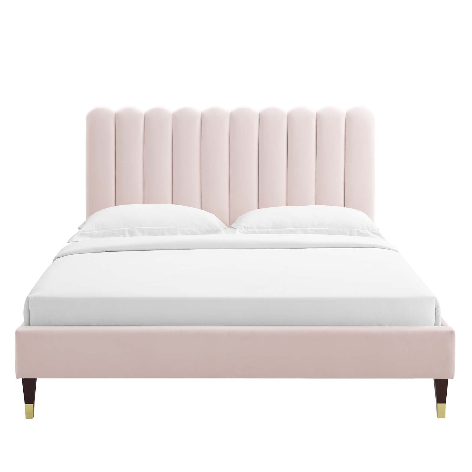Reagan Queen Performance Velvet Platform Bed By Modway - MOD-6587 | Beds | Modishstore - 92