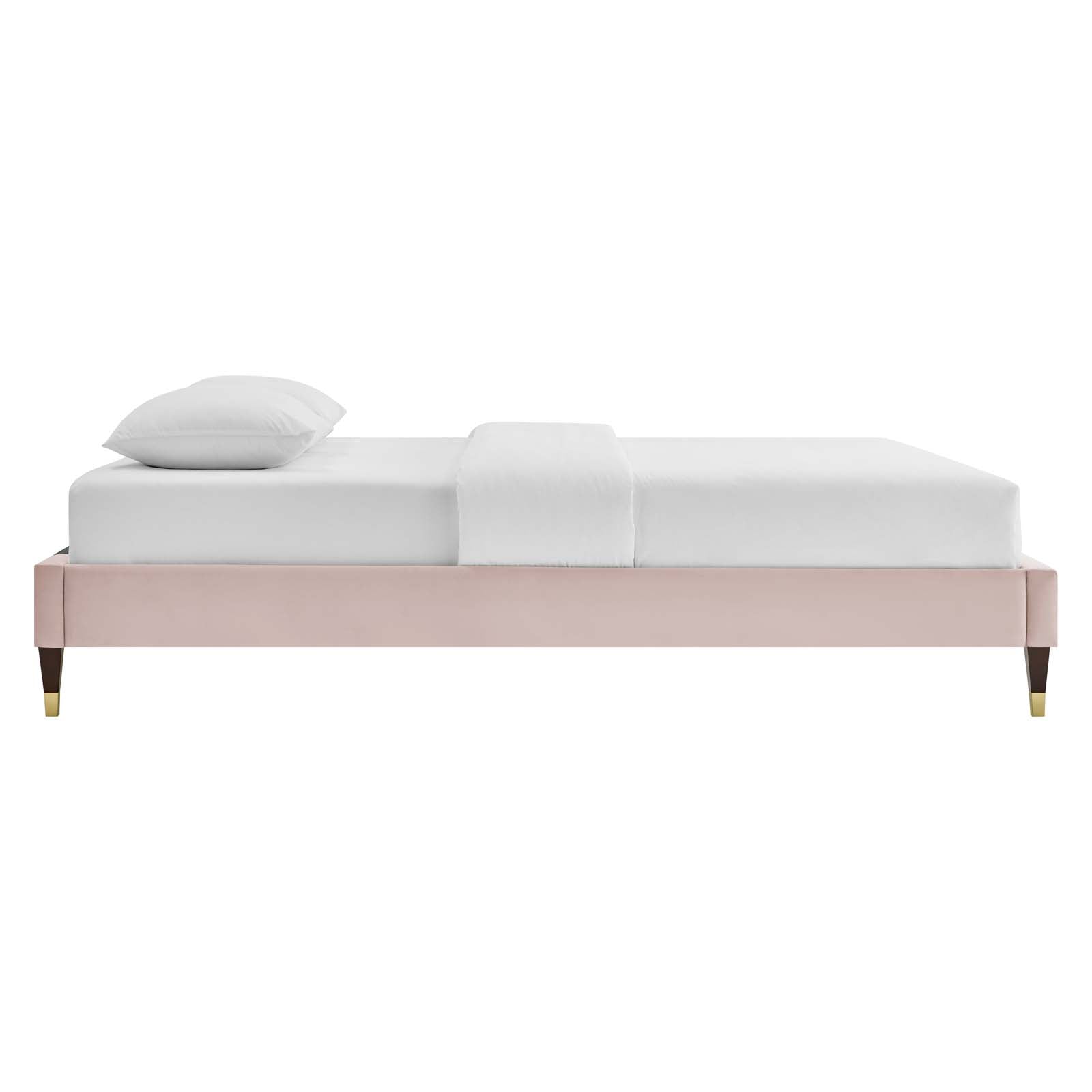 Reagan Queen Performance Velvet Platform Bed By Modway - MOD-6587 | Beds | Modishstore - 96