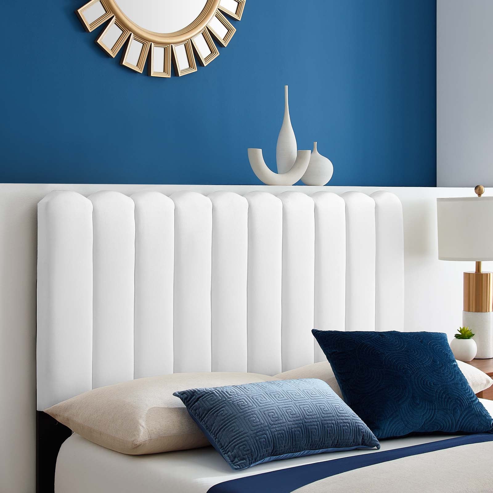 Reagan Queen Performance Velvet Platform Bed By Modway - MOD-6587 | Beds | Modishstore - 120