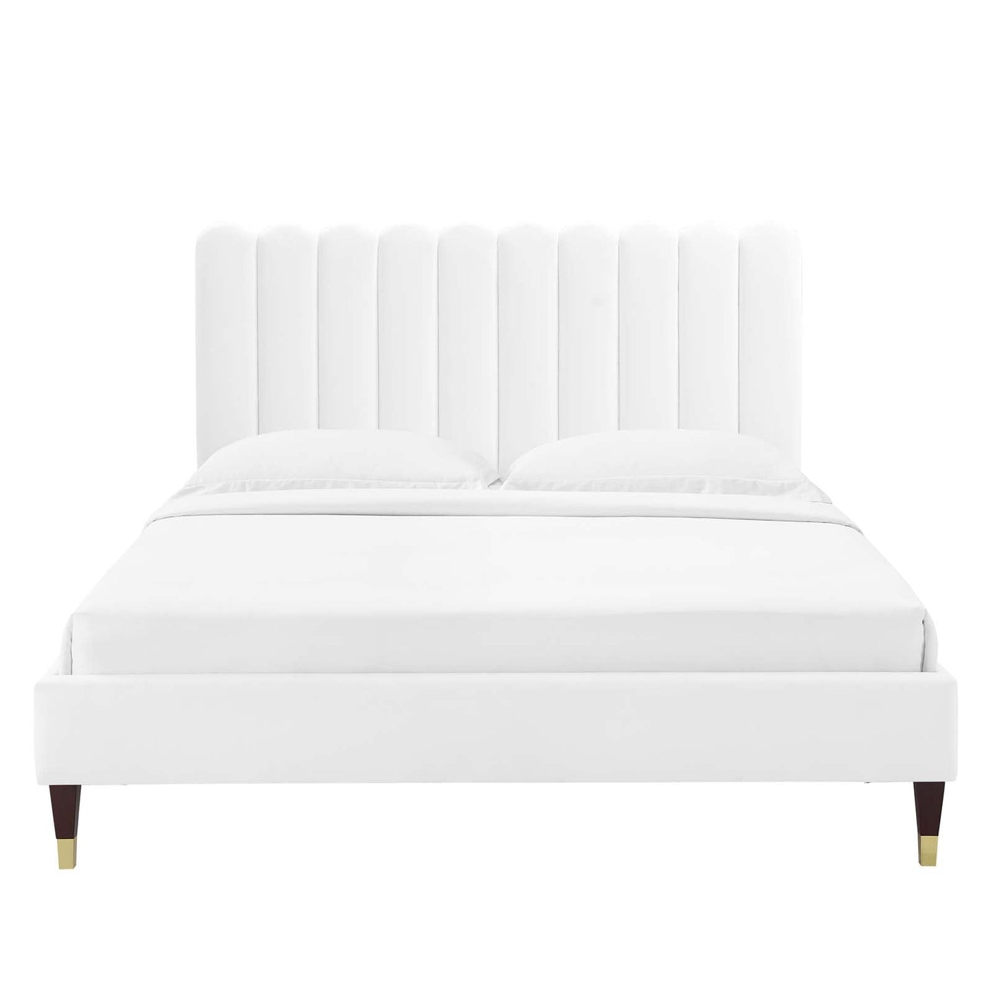 Reagan Queen Performance Velvet Platform Bed By Modway - MOD-6587 | Beds | Modishstore - 124