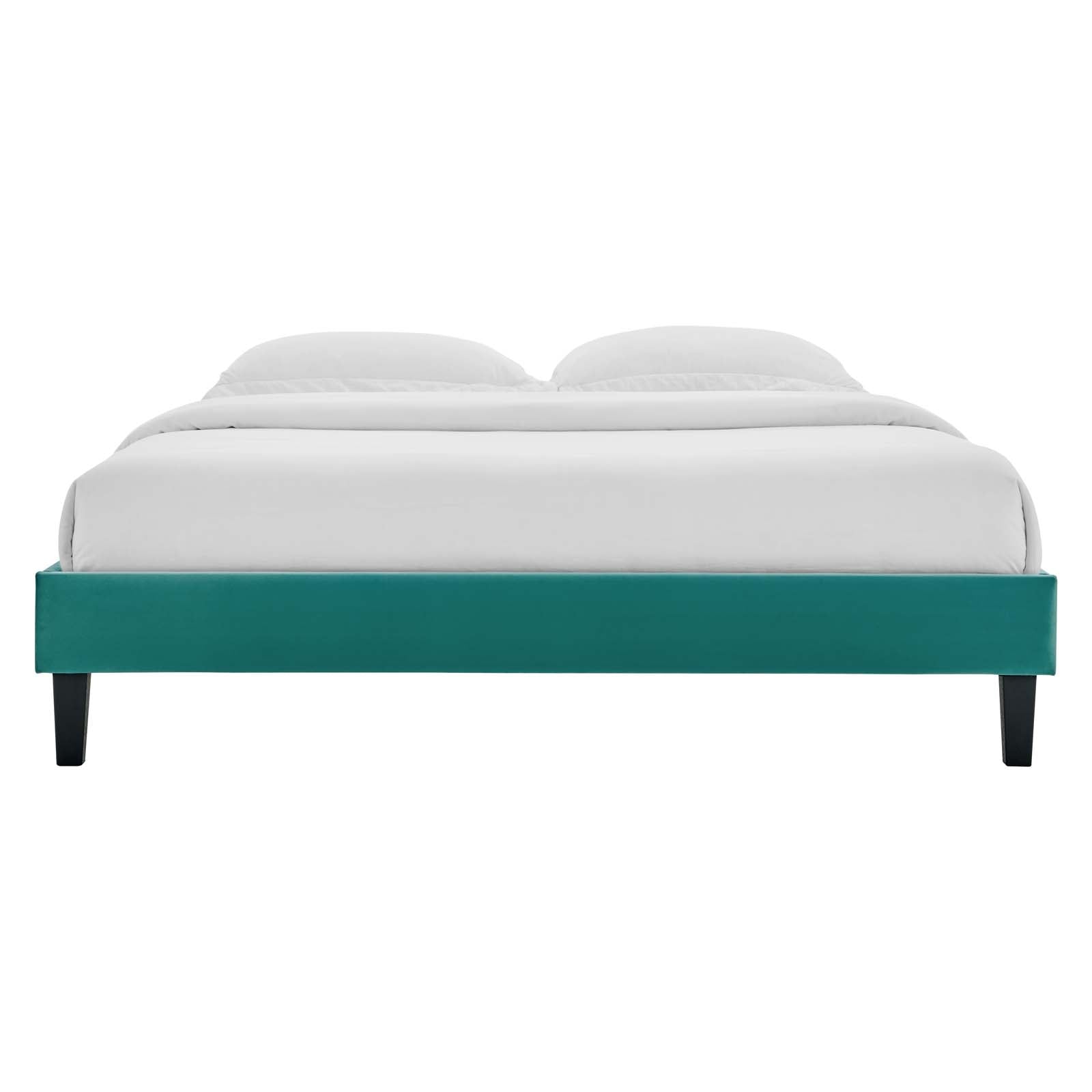 Reagan Queen Performance Velvet Platform Bed By Modway - MOD-6588 | Beds | Modishstore - 112
