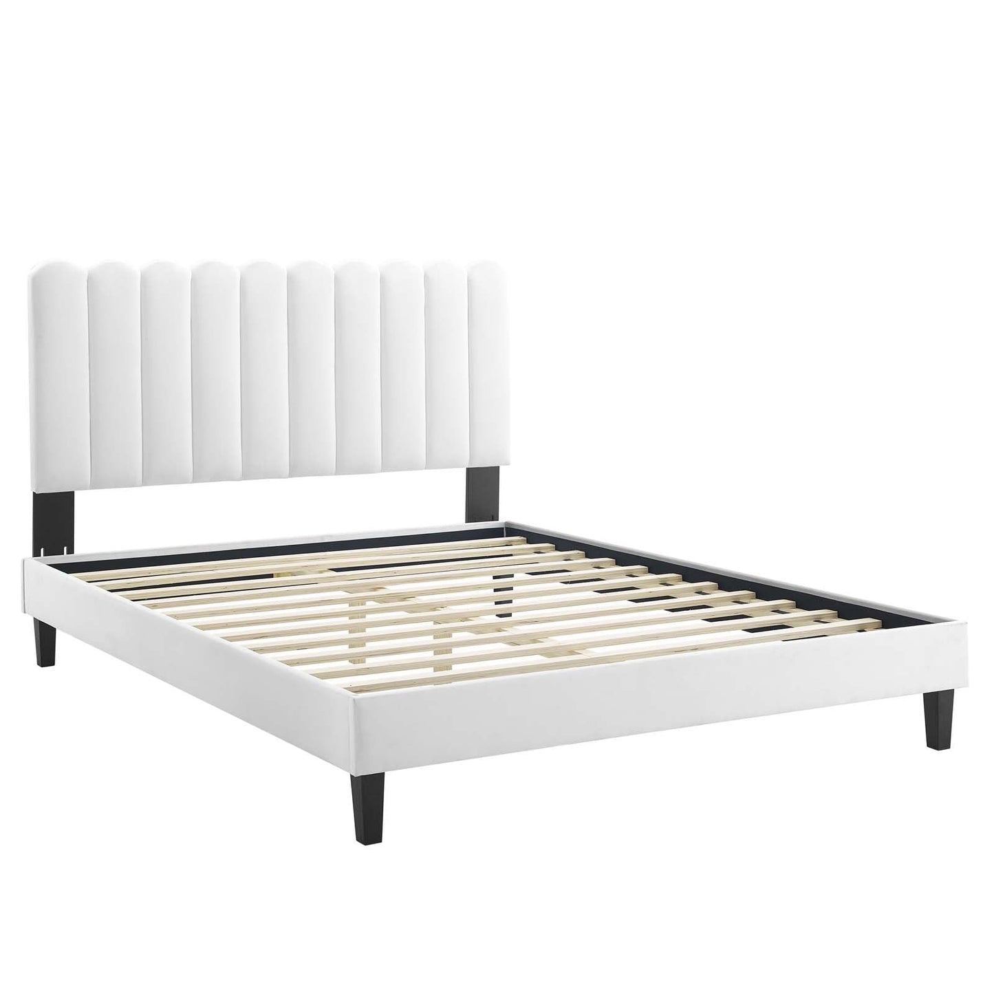 Reagan Queen Performance Velvet Platform Bed By Modway - MOD-6588 | Beds | Modishstore - 122