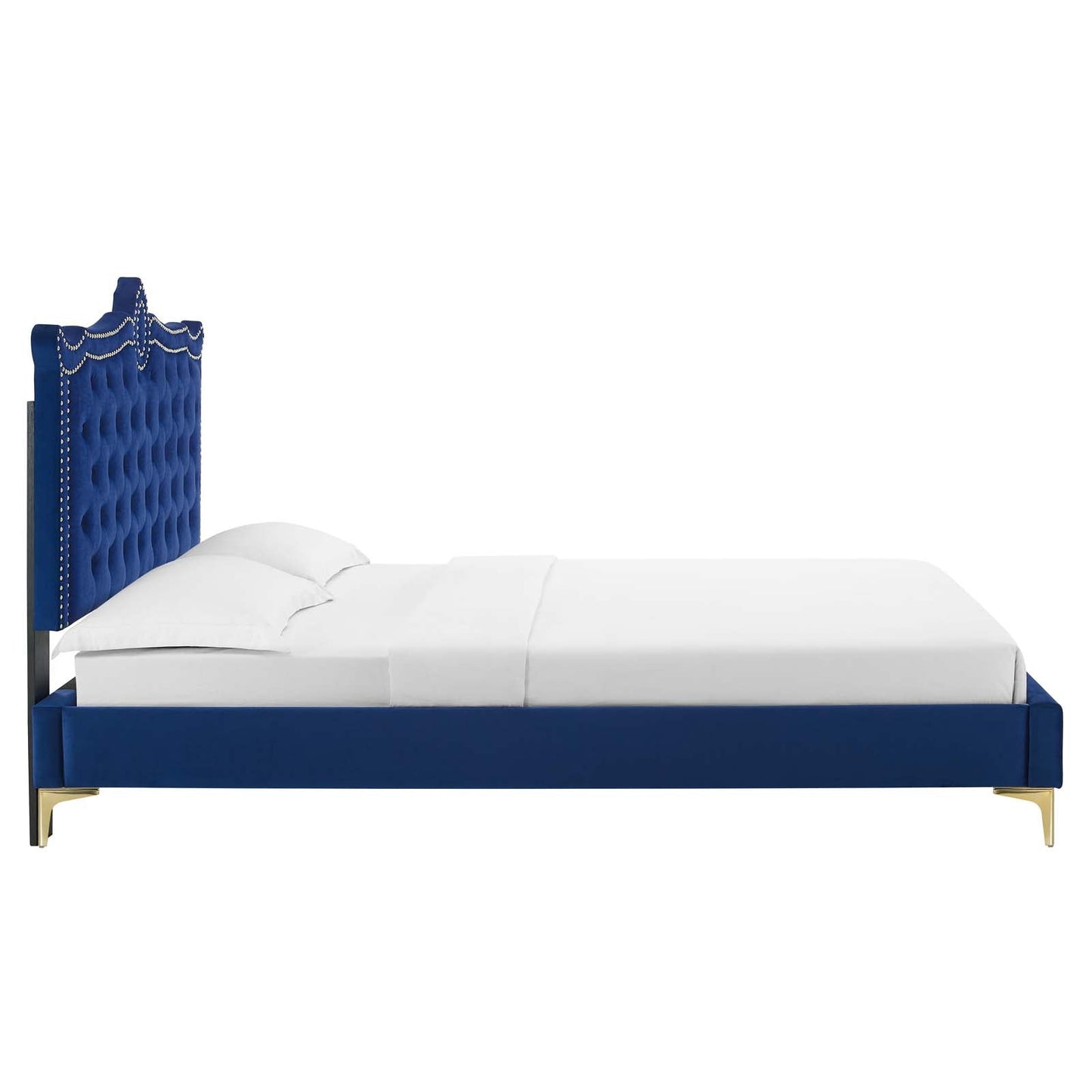 Clara Performance Velvet Queen Platform Bed By Modway - MOD-6592-CHA | Beds |  Modishstore - 51