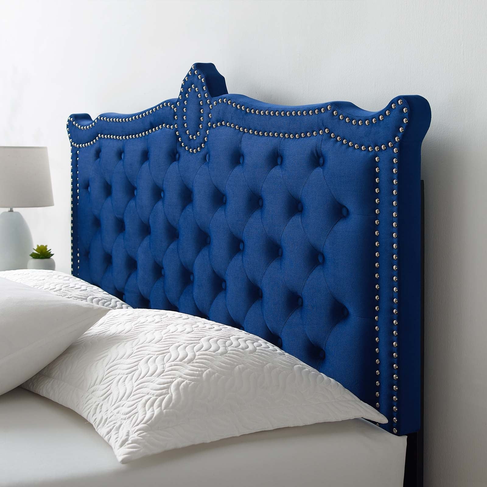 Clara Performance Velvet Queen Platform Bed By Modway - MOD-6592-CHA | Beds |  Modishstore - 53