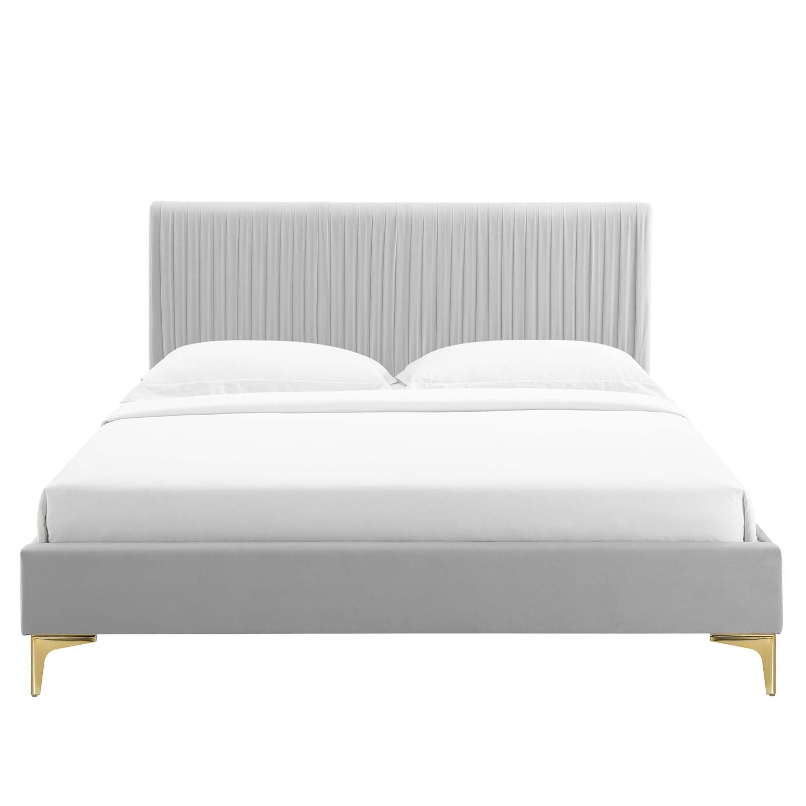 Modway Peyton Performance Velvet Queen Platform Bed | Beds | Modishstore-21