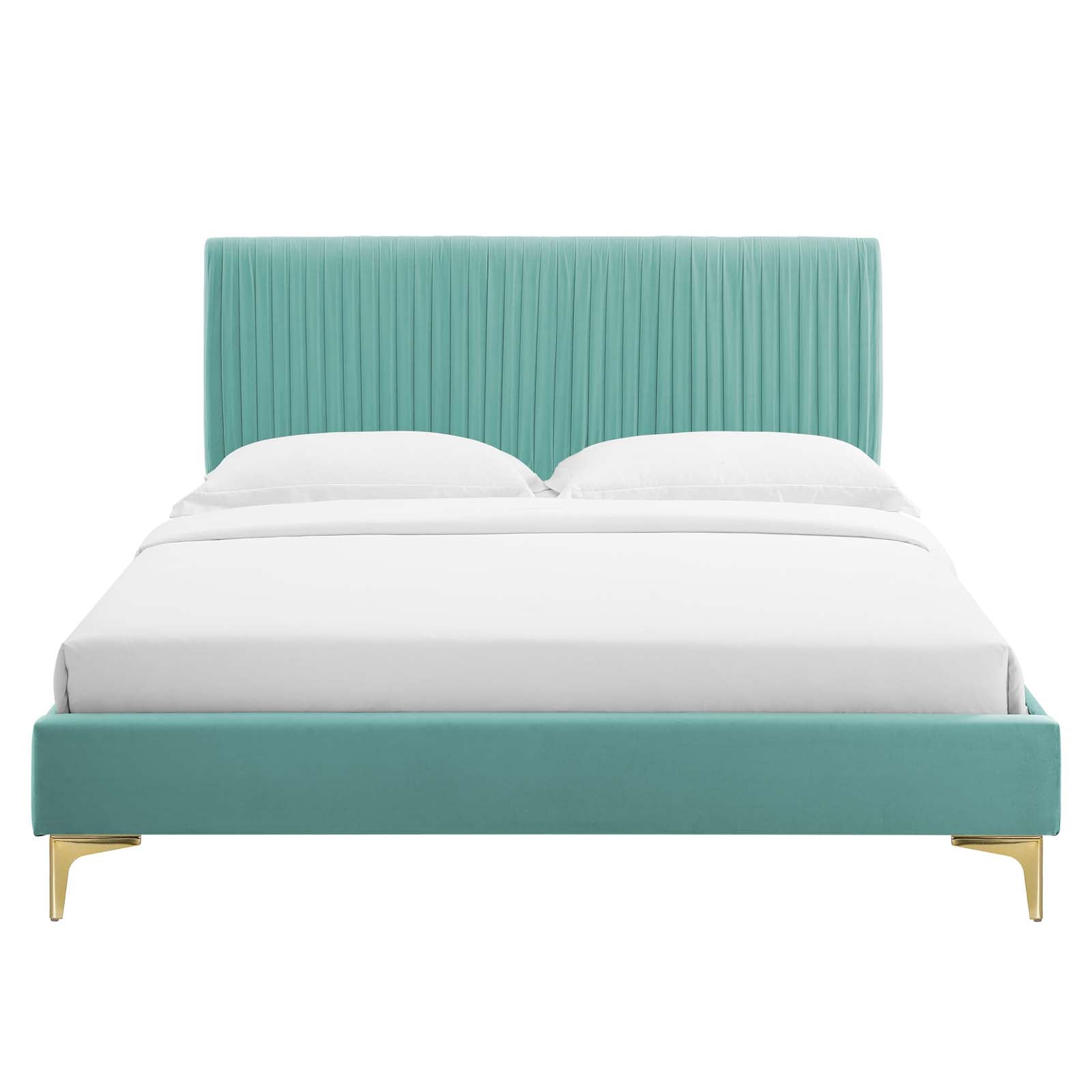 Modway Peyton Performance Velvet Queen Platform Bed | Beds | Modishstore-26