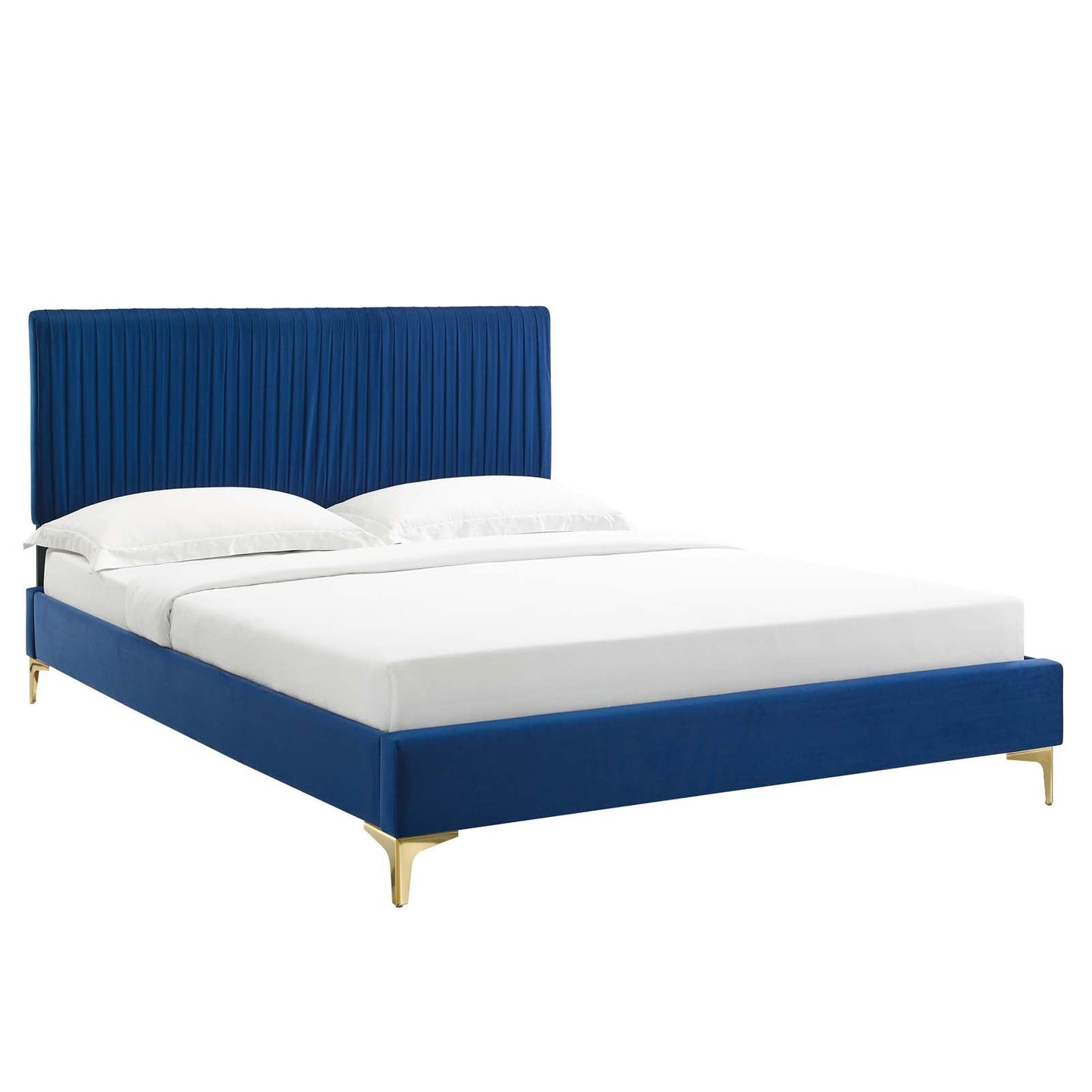 Modway Peyton Performance Velvet Queen Platform Bed | Beds | Modishstore-30
