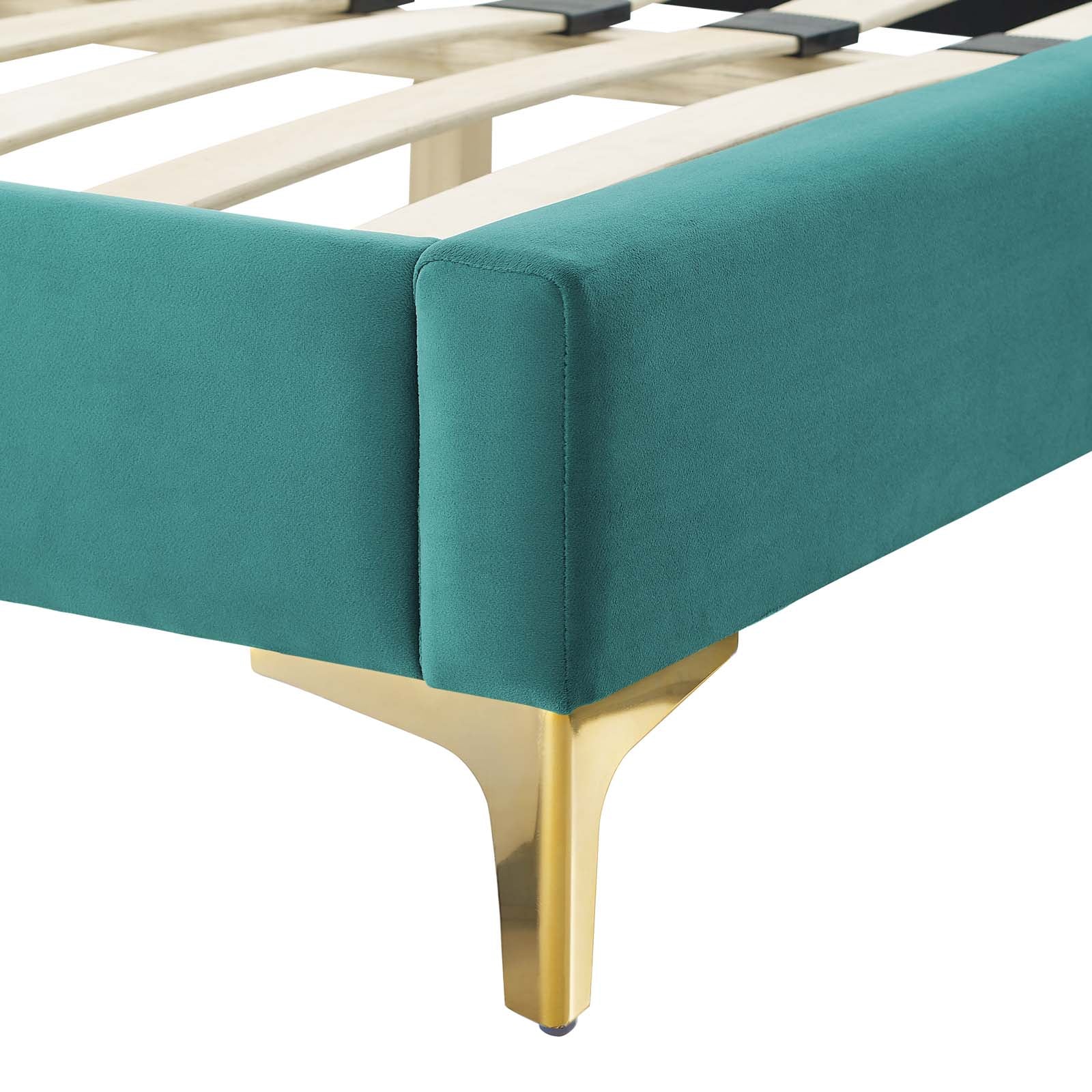 Modway Peyton Performance Velvet Queen Platform Bed | Beds | Modishstore-47