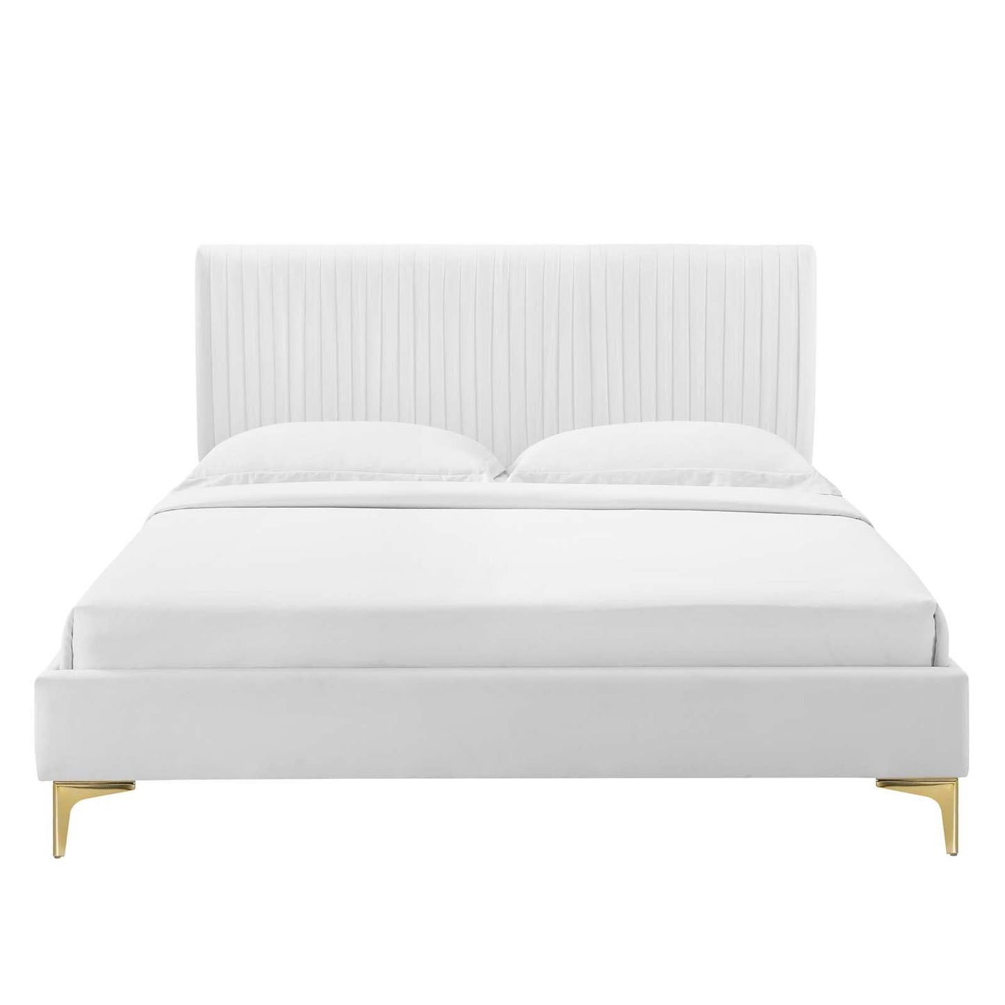 Modway Peyton Performance Velvet Queen Platform Bed | Beds | Modishstore-55