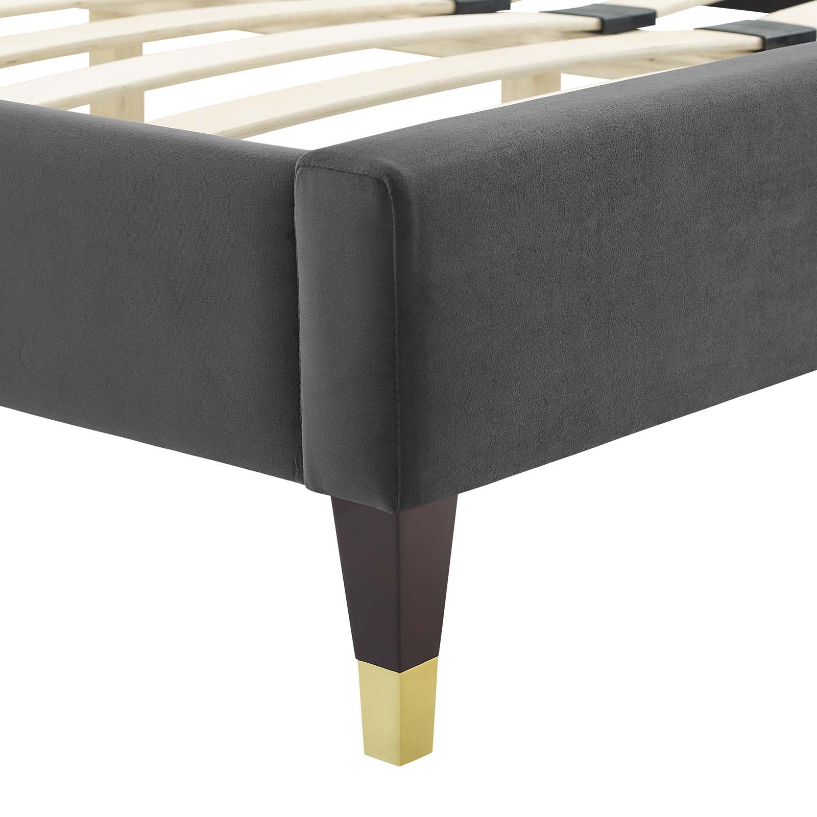 Modway Peyton Performance Velvet Queen Platform Bed | Beds | Modishstore-4
