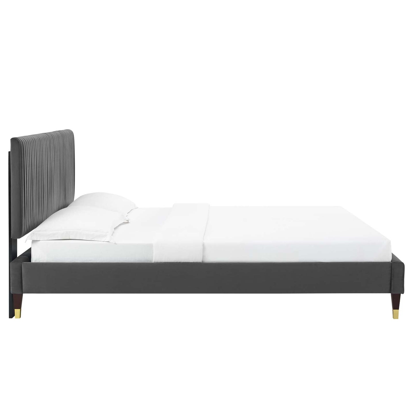Modway Peyton Performance Velvet Queen Platform Bed | Beds | Modishstore-5