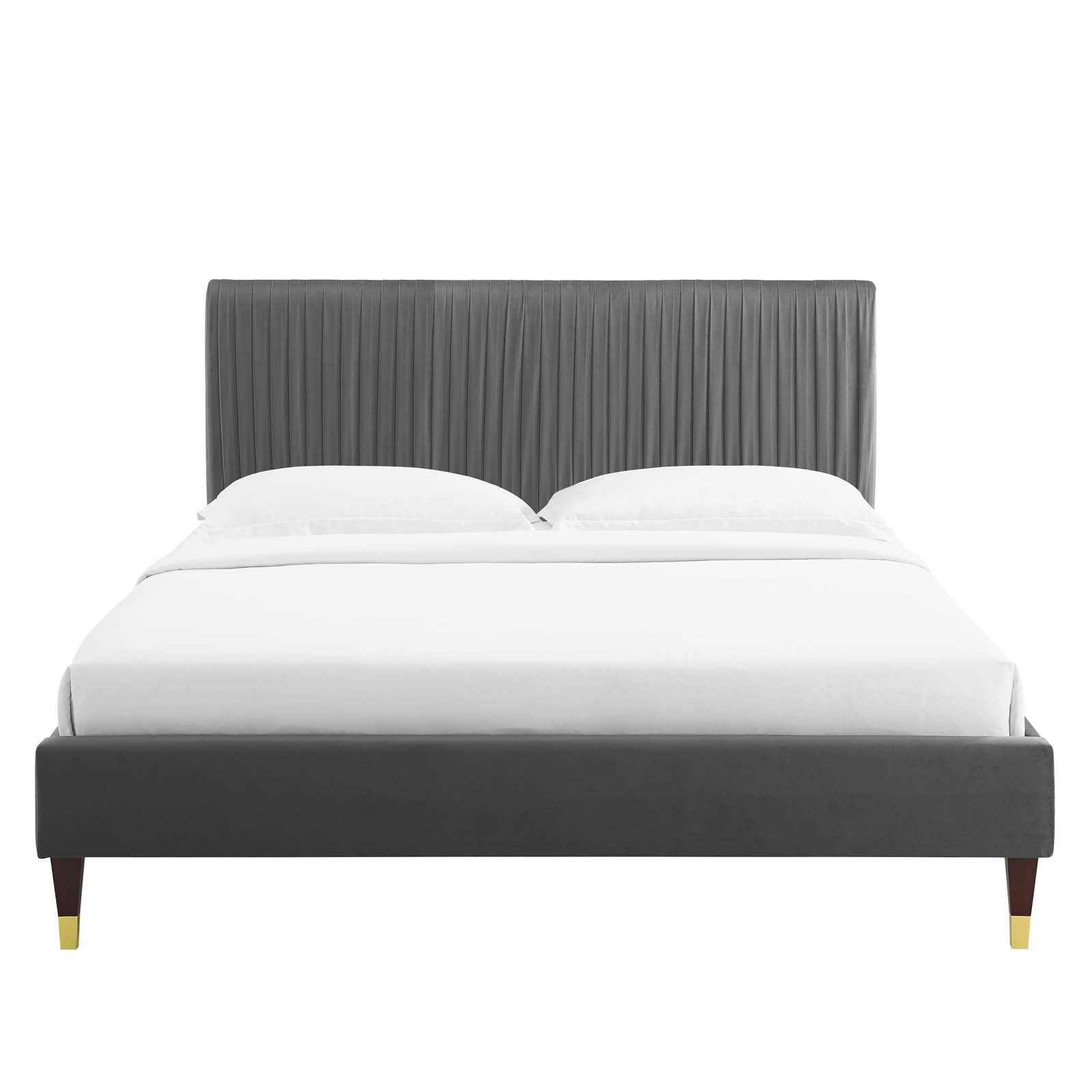 Modway Peyton Performance Velvet Queen Platform Bed | Beds | Modishstore-6