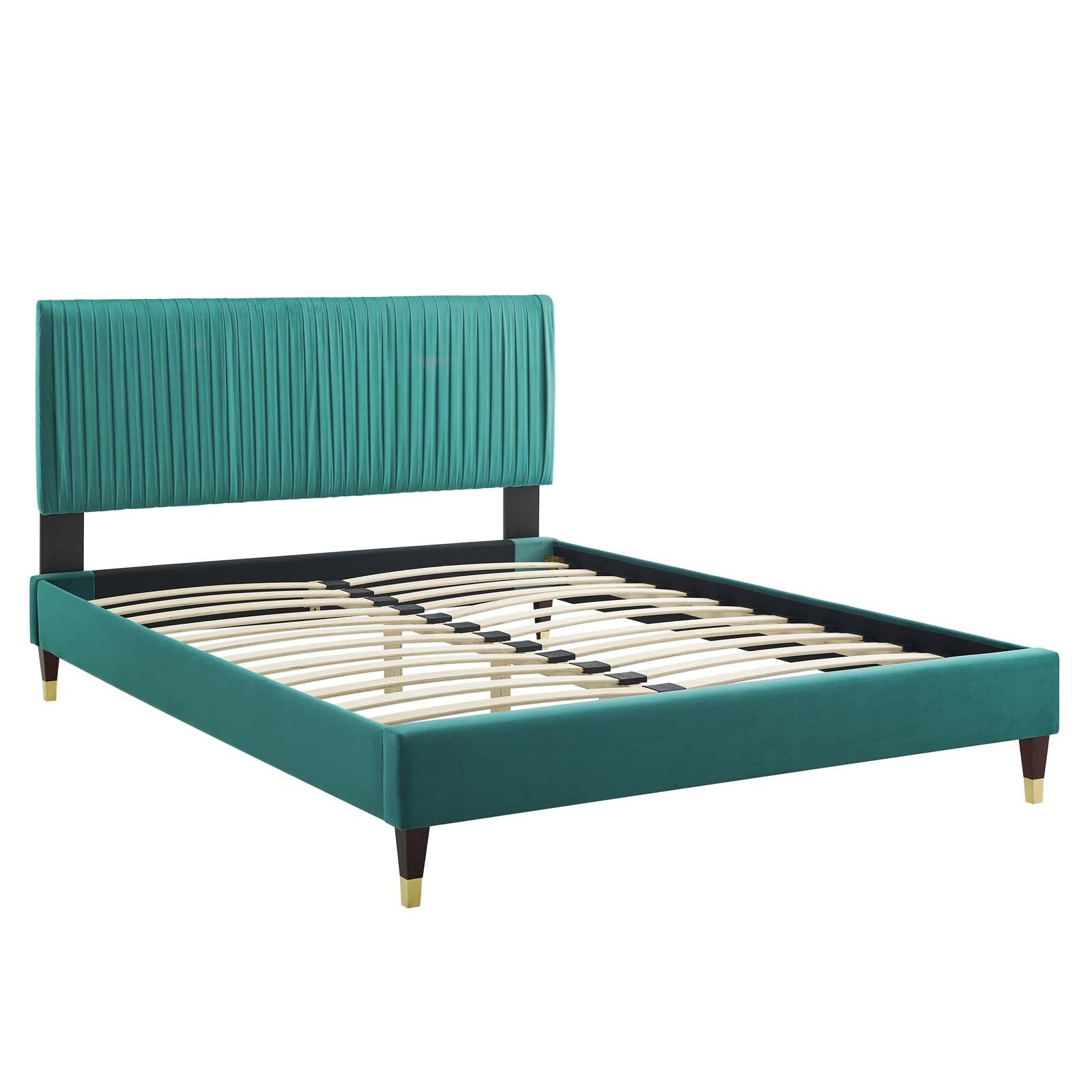 Modway Peyton Performance Velvet Queen Platform Bed | Beds | Modishstore-51