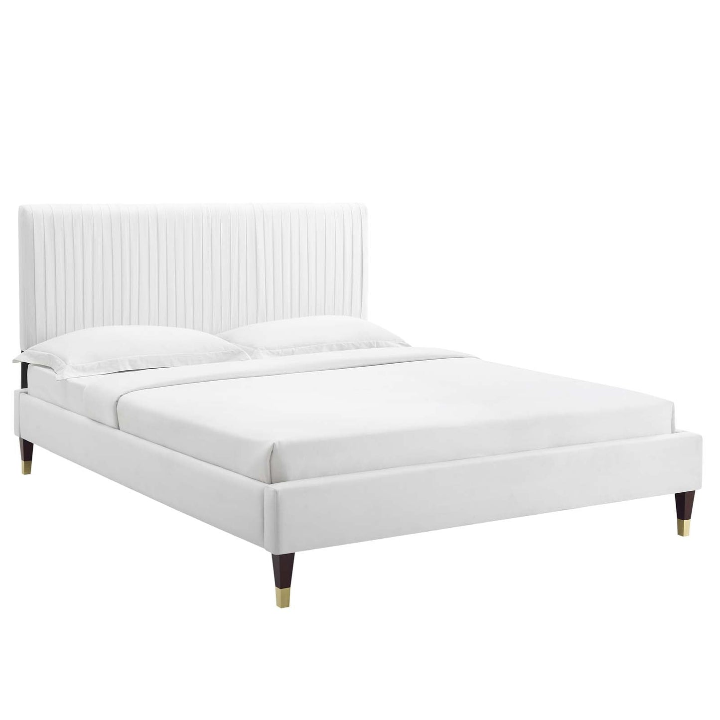 Modway Peyton Performance Velvet Queen Platform Bed | Beds | Modishstore-58