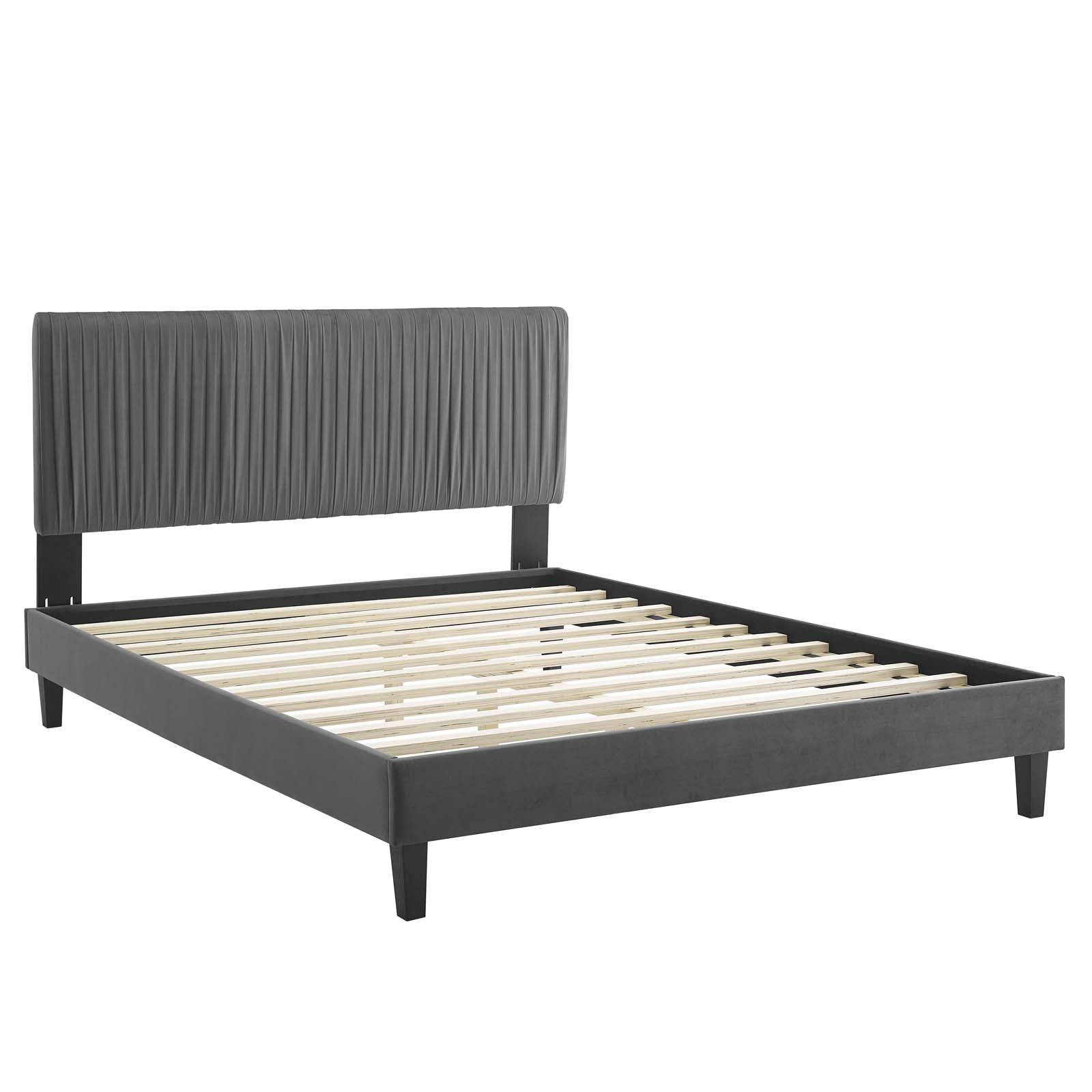 Modway Peyton Performance Velvet Queen Platform Bed | Beds | Modishstore-3