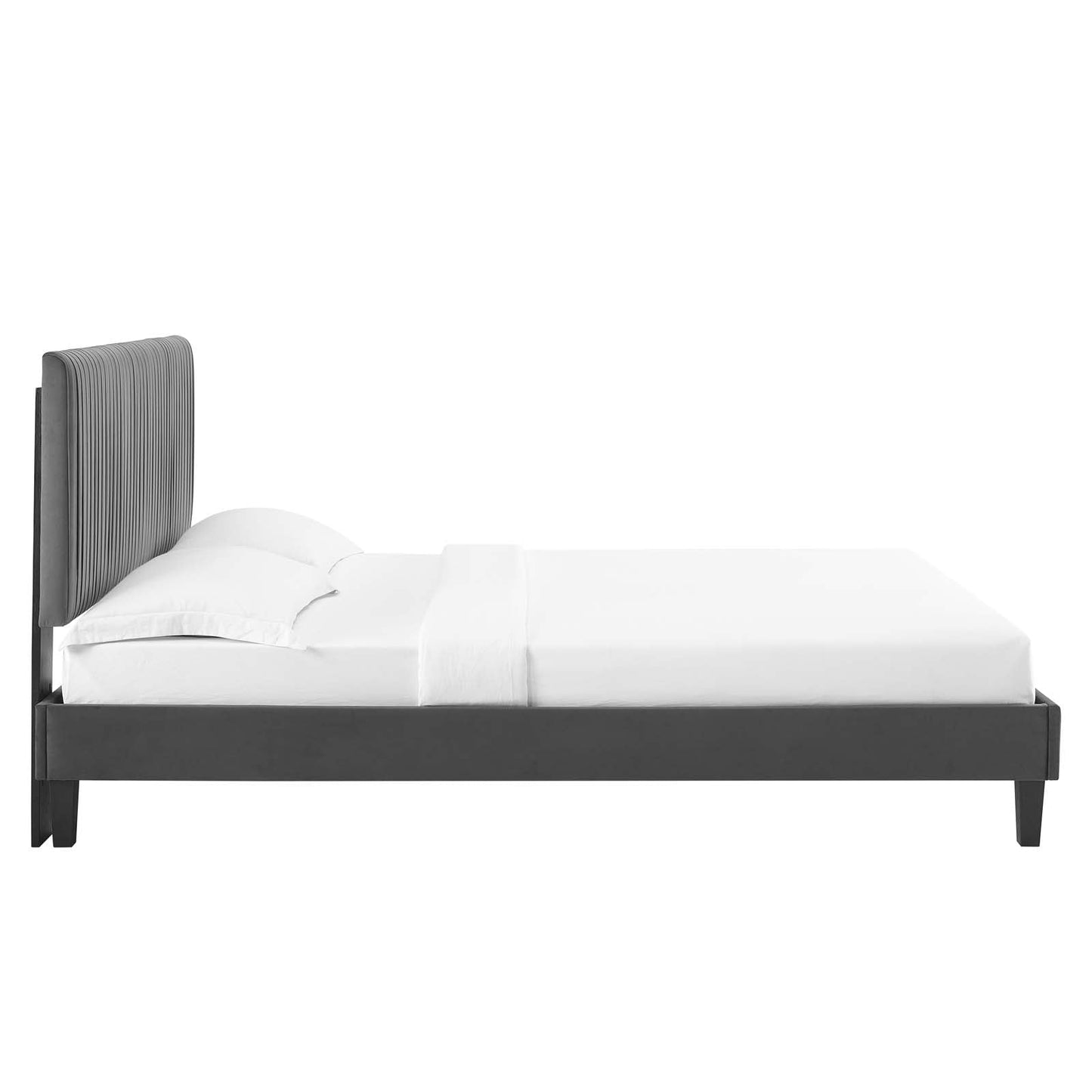 Modway Peyton Performance Velvet Queen Platform Bed | Beds | Modishstore-5