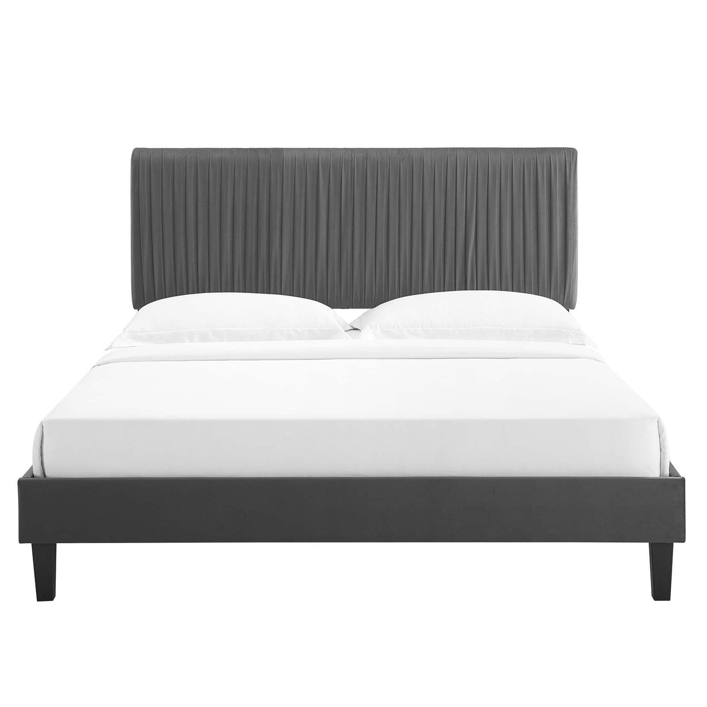 Modway Peyton Performance Velvet Queen Platform Bed | Beds | Modishstore-6