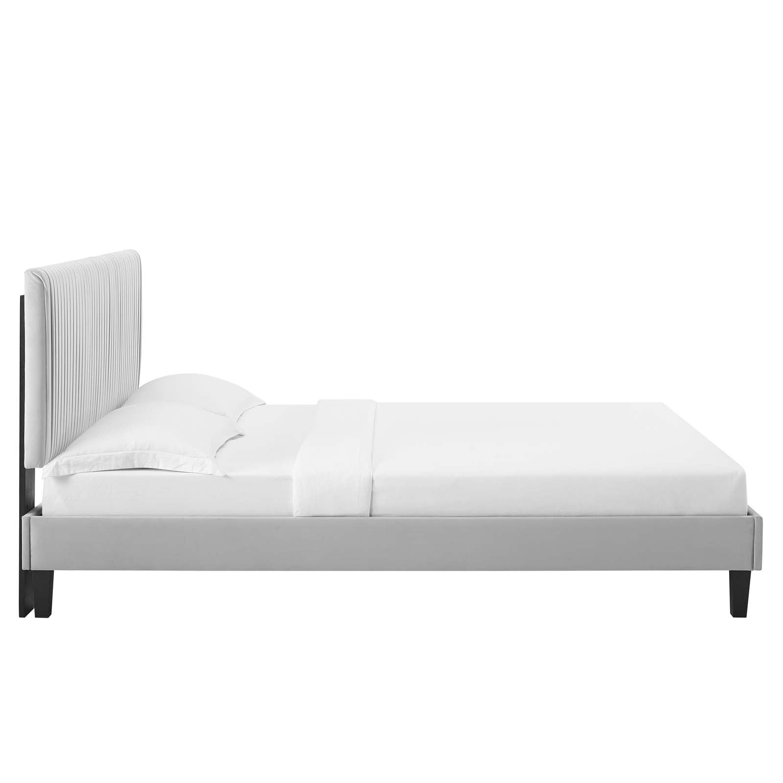 Modway Peyton Performance Velvet Queen Platform Bed | Beds | Modishstore-19