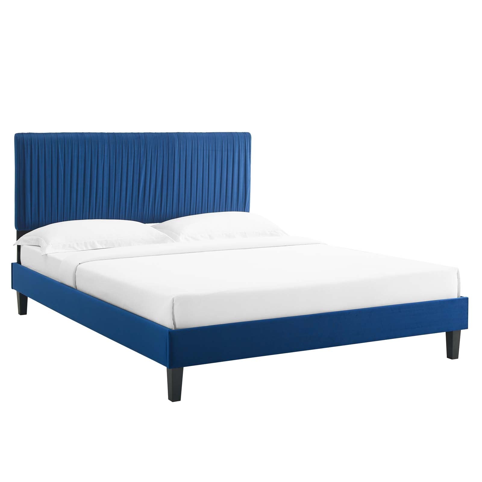 Modway Peyton Performance Velvet Queen Platform Bed | Beds | Modishstore-30