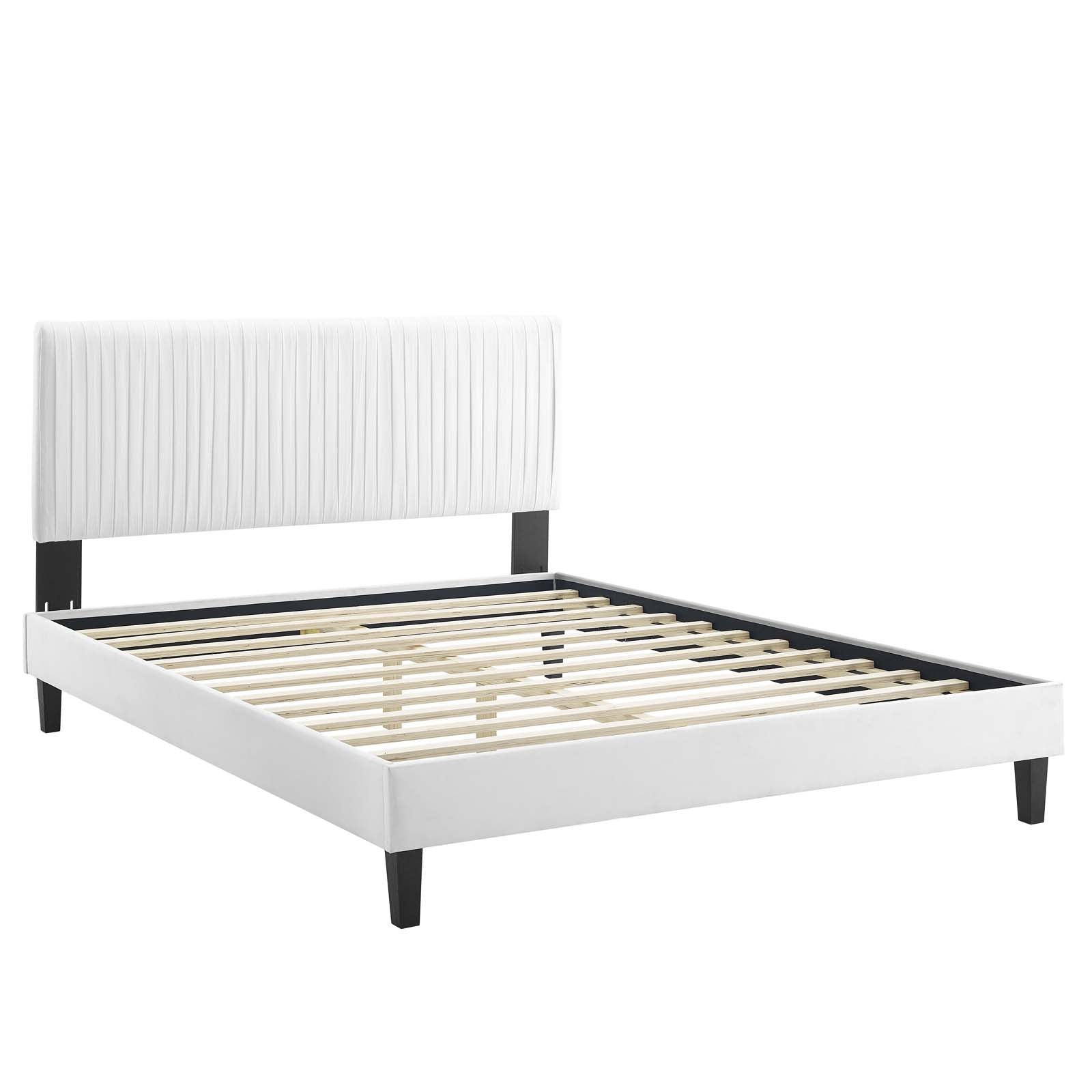Modway Peyton Performance Velvet Queen Platform Bed | Beds | Modishstore-52