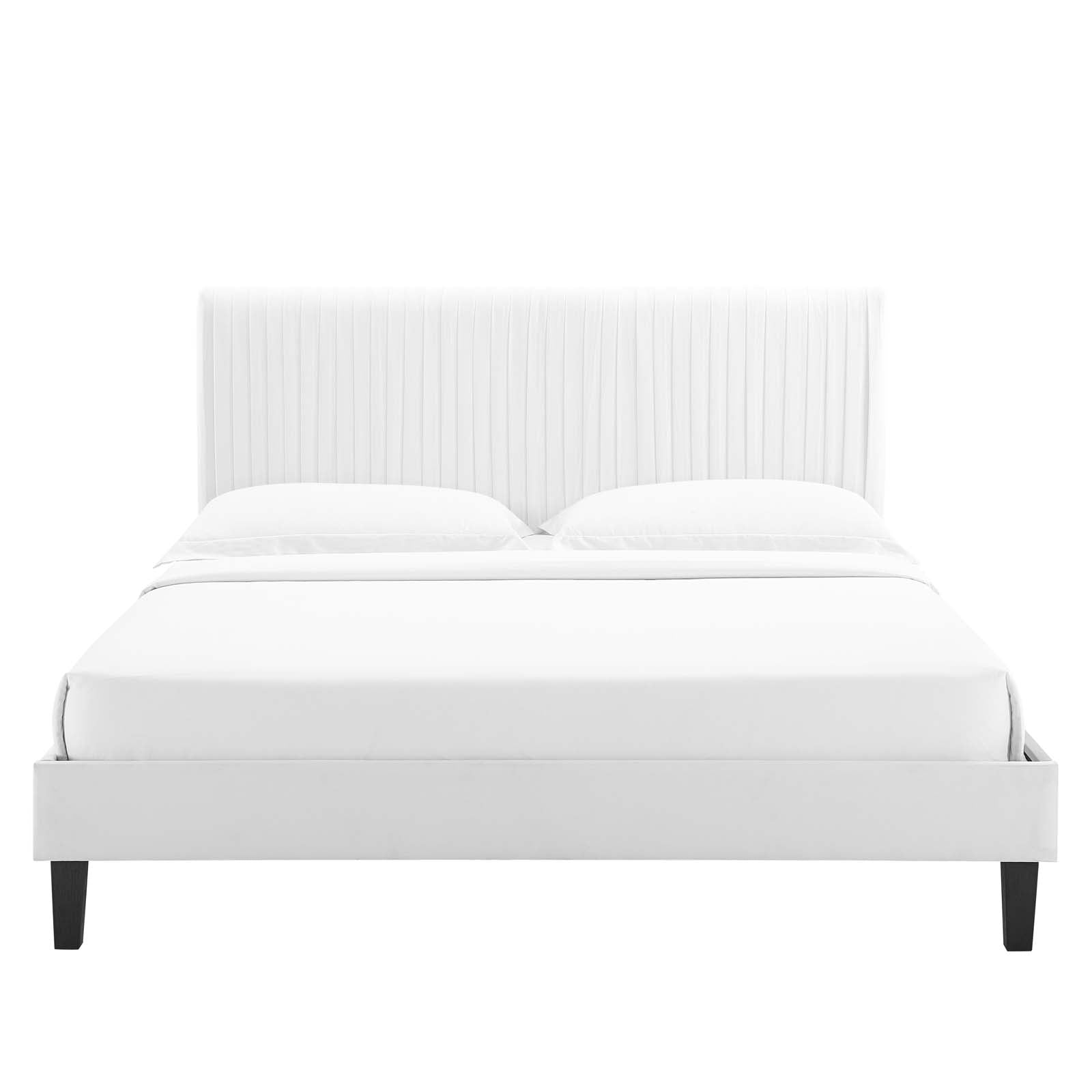 Modway Peyton Performance Velvet Queen Platform Bed | Beds | Modishstore-55