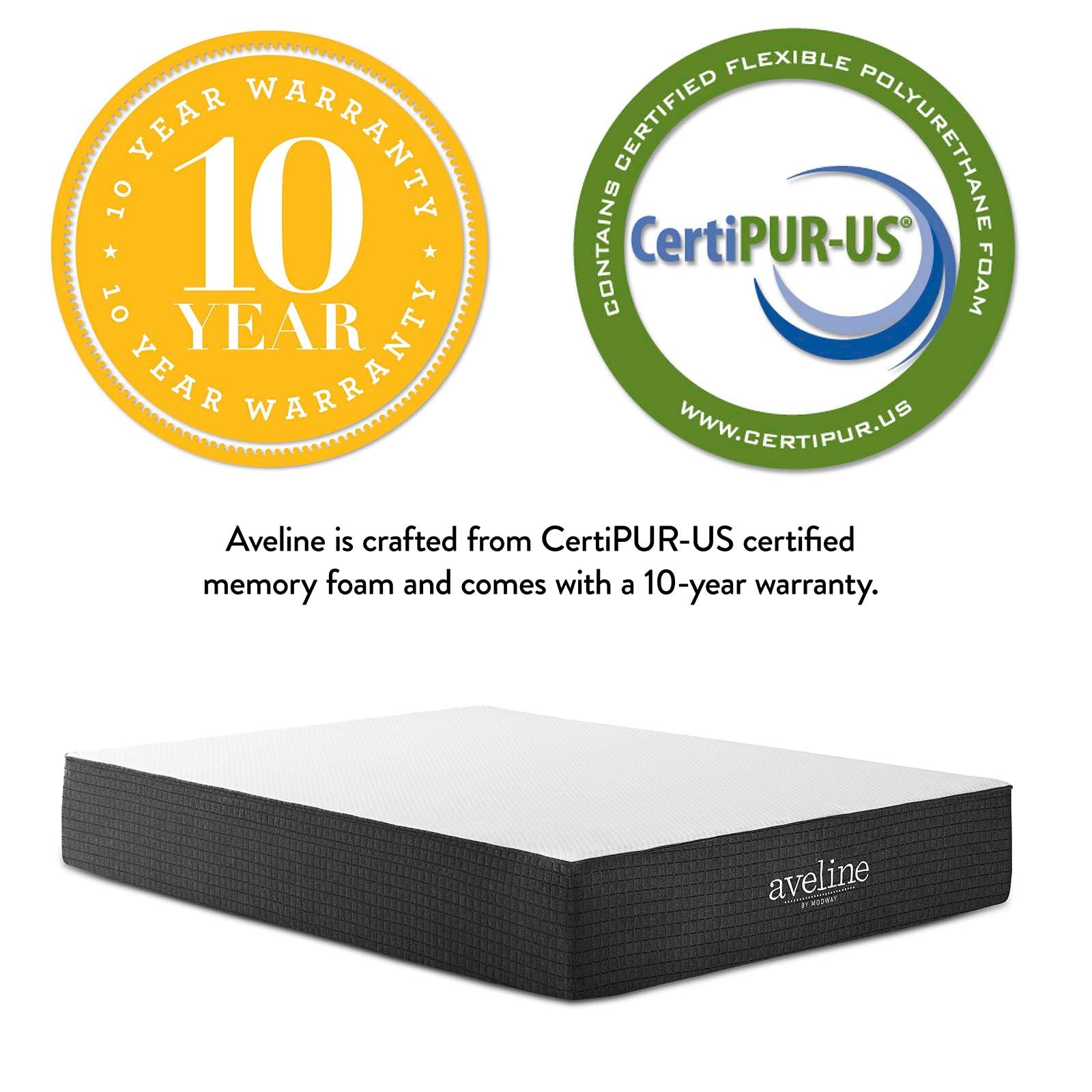 Aveline 12" Memory Foam Full Mattress By Modway | Mattresses | 