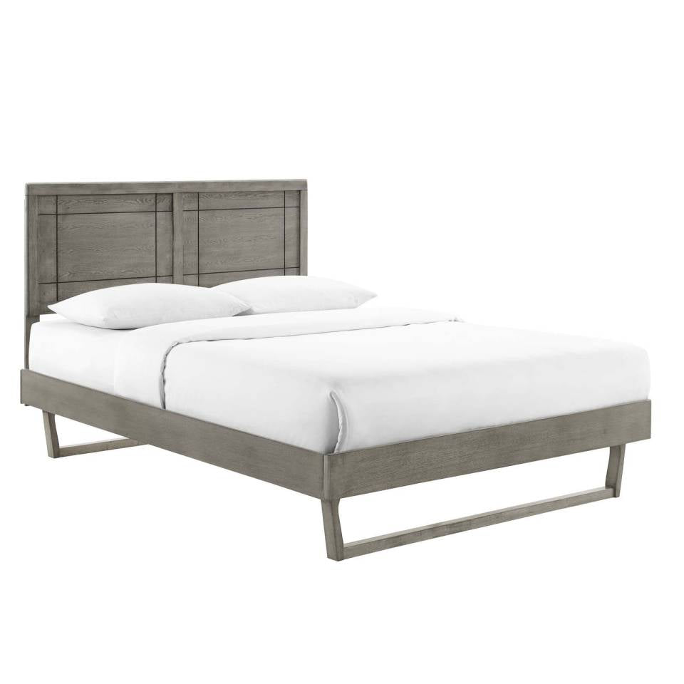 Modway Marlee Full Wood Platform Bed With Angular Frame | Beds | Modishstore-12