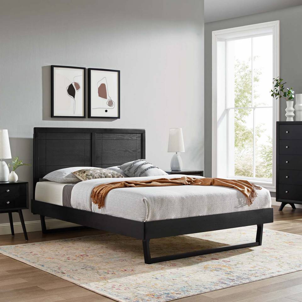 Modway Marlee Twin Wood Platform Bed With Angular Frame | Beds | Modishstore