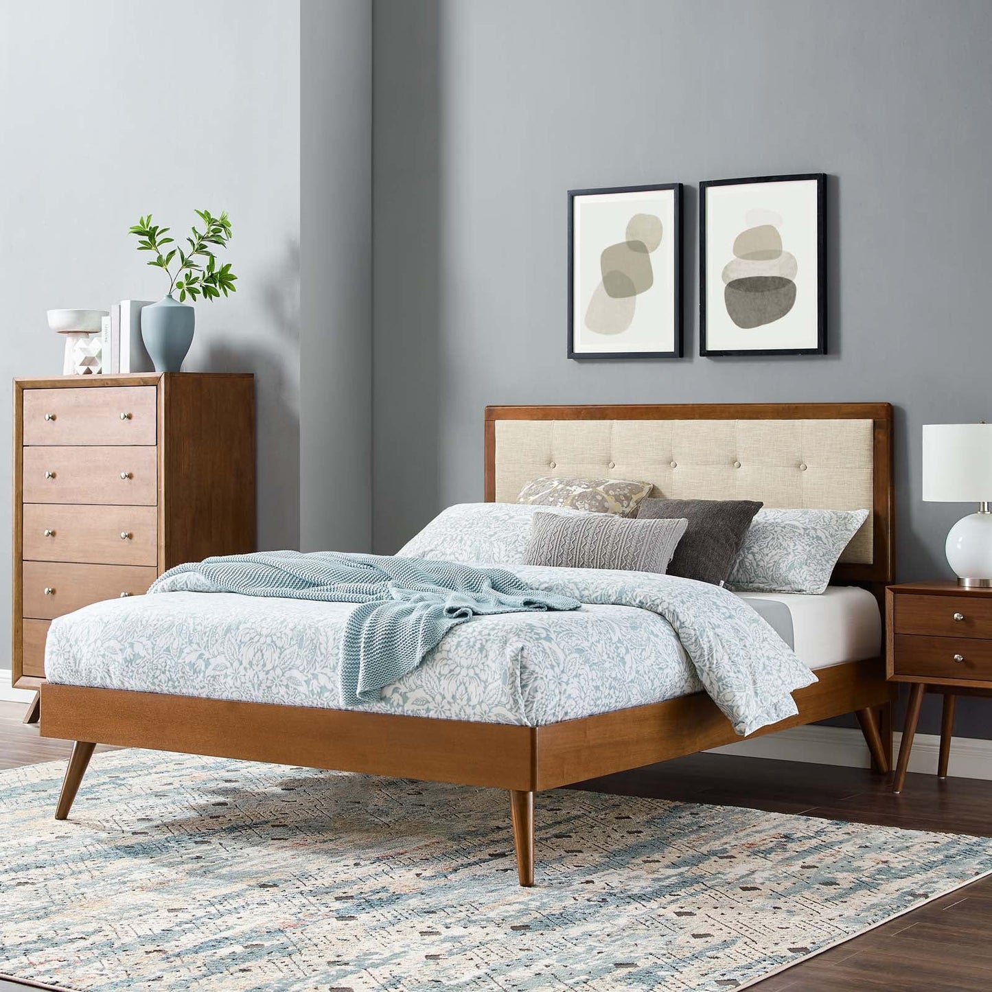 Willow Full Wood Platform Bed With Splayed Legs By Modway - MOD-6637 | Beds | Modishstore - 23